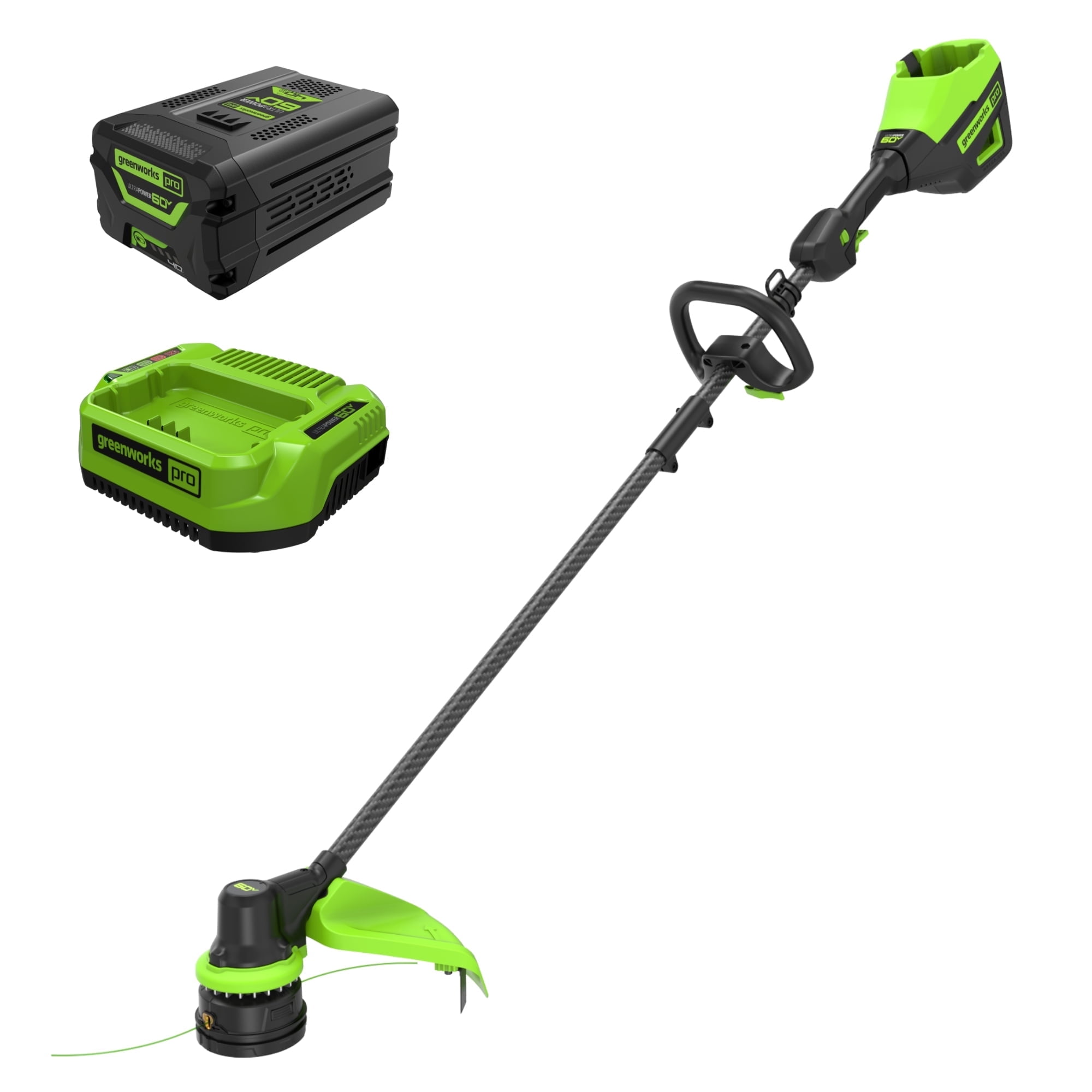Greenworks 60V Straight Shaft String Trimmer (Green, 17 in) muq5r