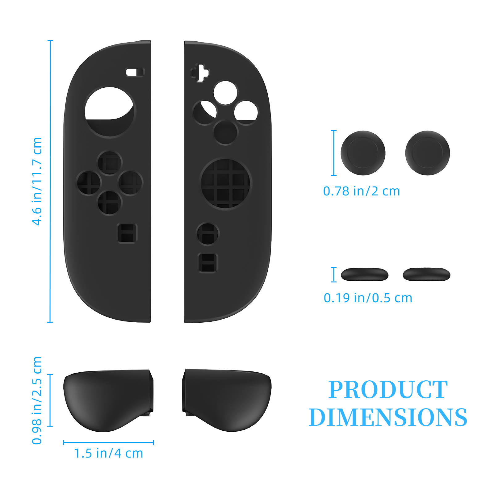 Prociv Accessory Bundle Kit for Nintendo Switch 2, Portable Carrying Case with Charging Dock, Grips, and Screen Protector (Black, 10-Piece Set) fl2xs