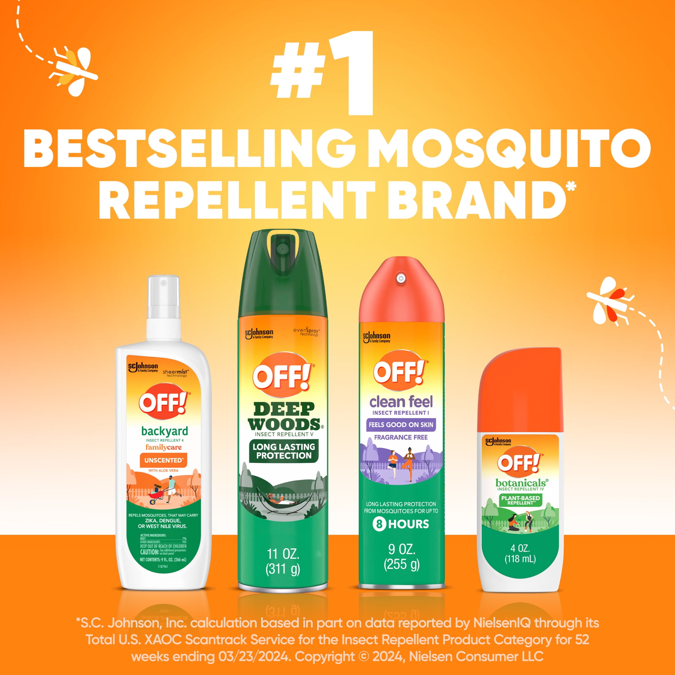 OFF! FamilyCare Insect Repellent, Unscented Mosquito Spray with Aloe Vera (Clear, 9 oz) 6bor5