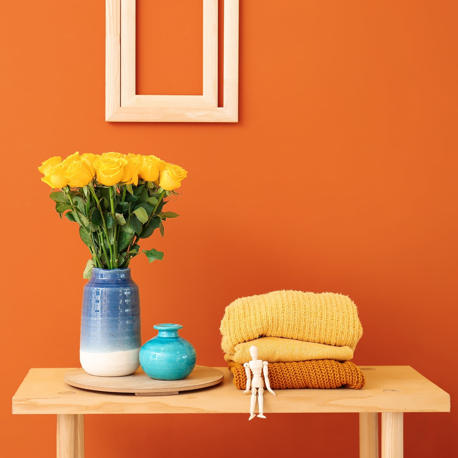 VEELIKE Peel and Stick Orange Wallpaper, Waterproof Removable Vinyl Contact Paper for Kitchen Cabinets and Furniture (Orange, 15.7 in x 118 in) yxu8y