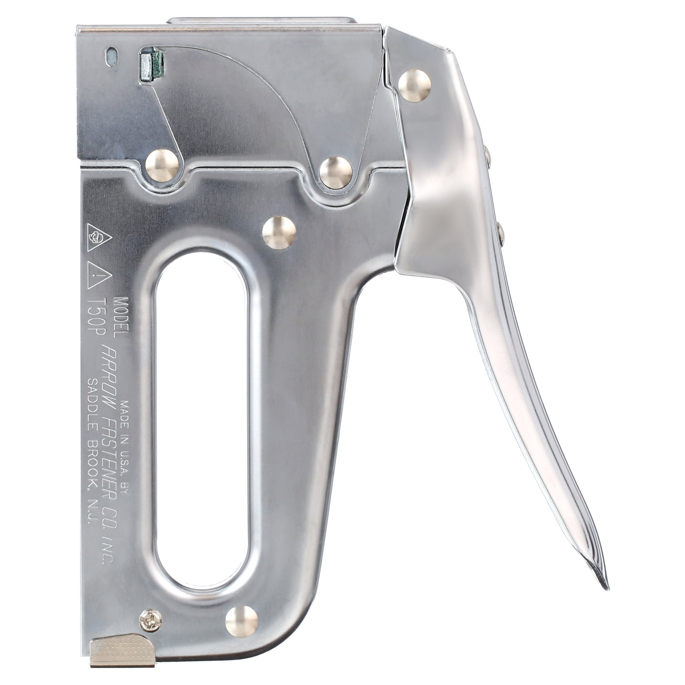 Arrow T50 Heavy Duty Manual Staple Gun for Upholstery and Woodworking (Chrome, 0.56 in) cy9lx