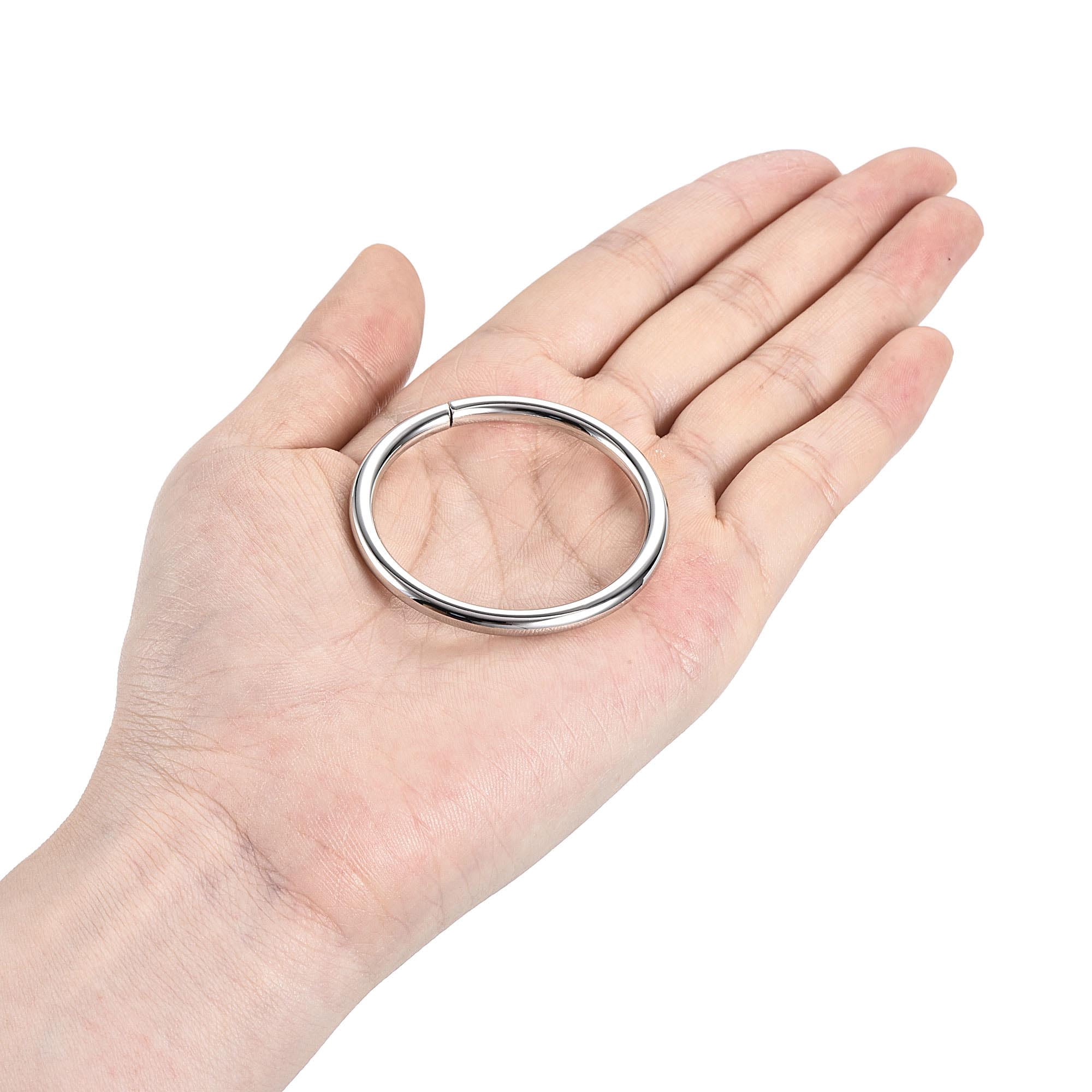 Uxcell Metal O-Rings for DIY Crafts and Hardware Projects (Silver, 1.5 in ID, 15 Pack) 9g21y
