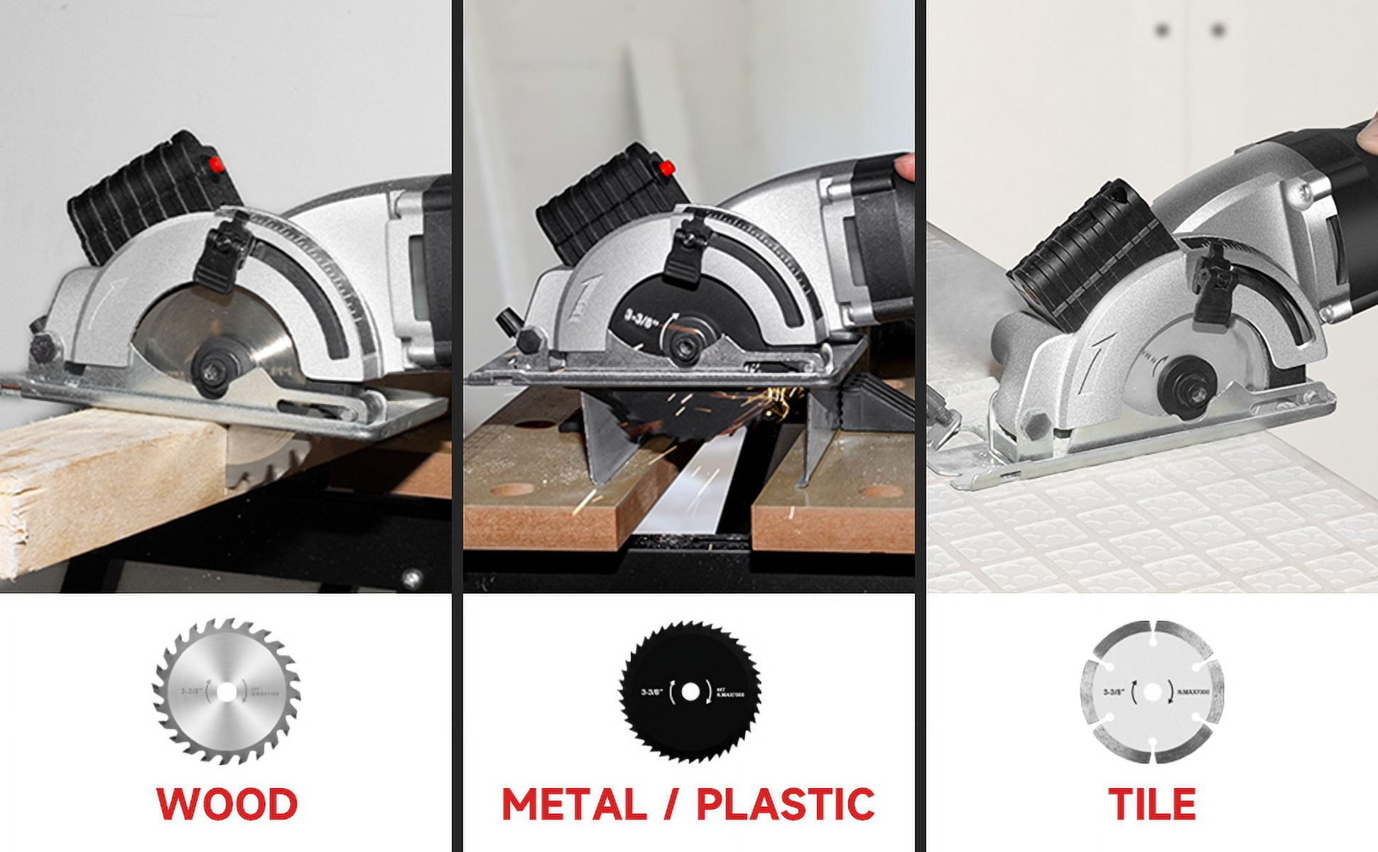 Eastvolt 20V Cordless Circular Saw, Compact Power Tool for Wood and Tile (3.37 in, 4500 RPM) gl1hn