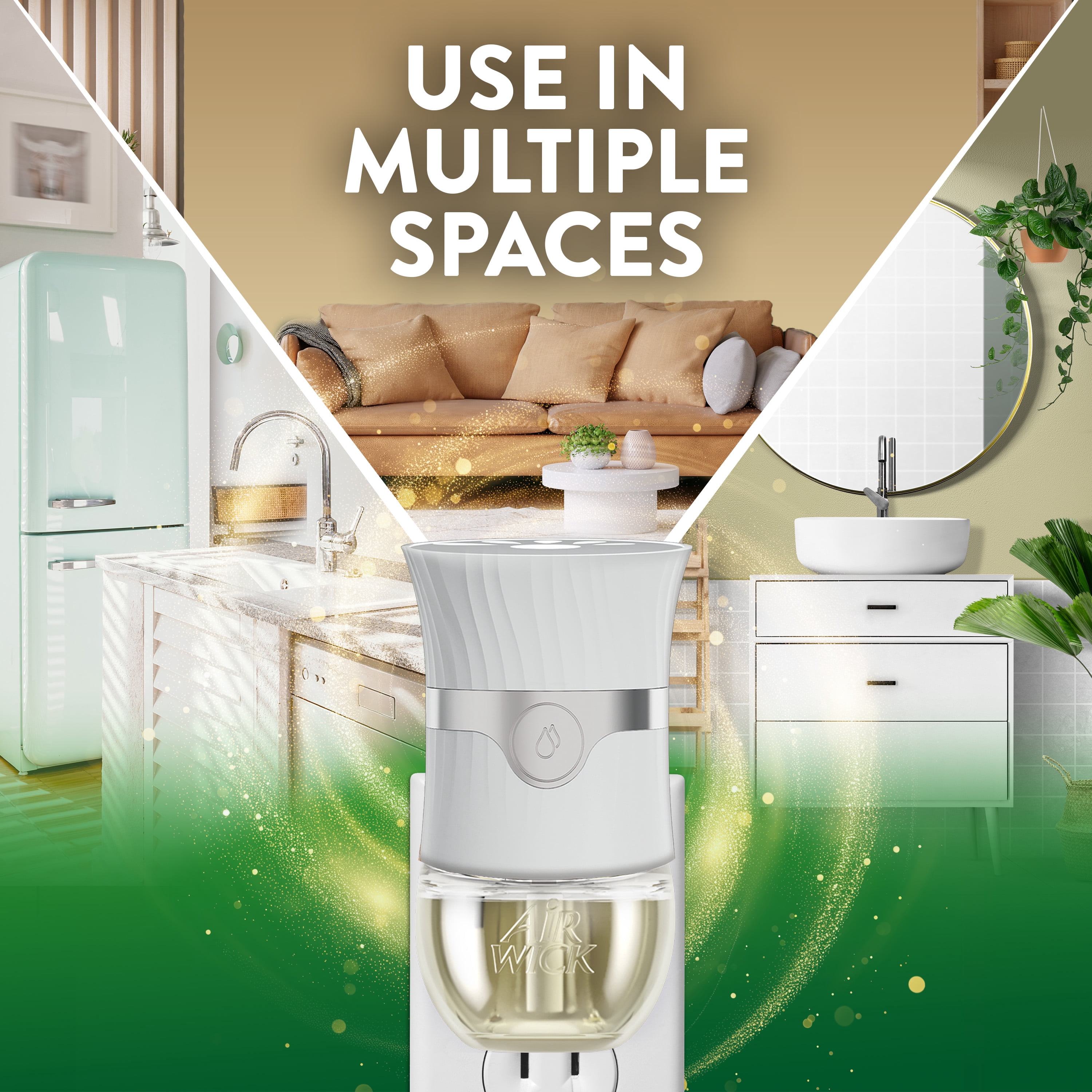 Air Wick Plug-in Scented Oil Air Freshener Refills, Warm Woods and Jasmine (6 Pack, 12 Total Refills) ykvgp