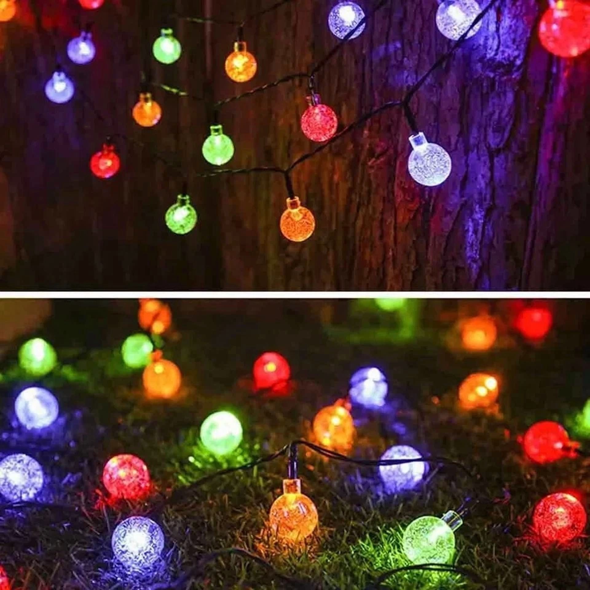 KLYNE Outdoor Solar String Lights LED Waterproof Decorative Lighting for Patio Garden Wedding (50 Count) k272a