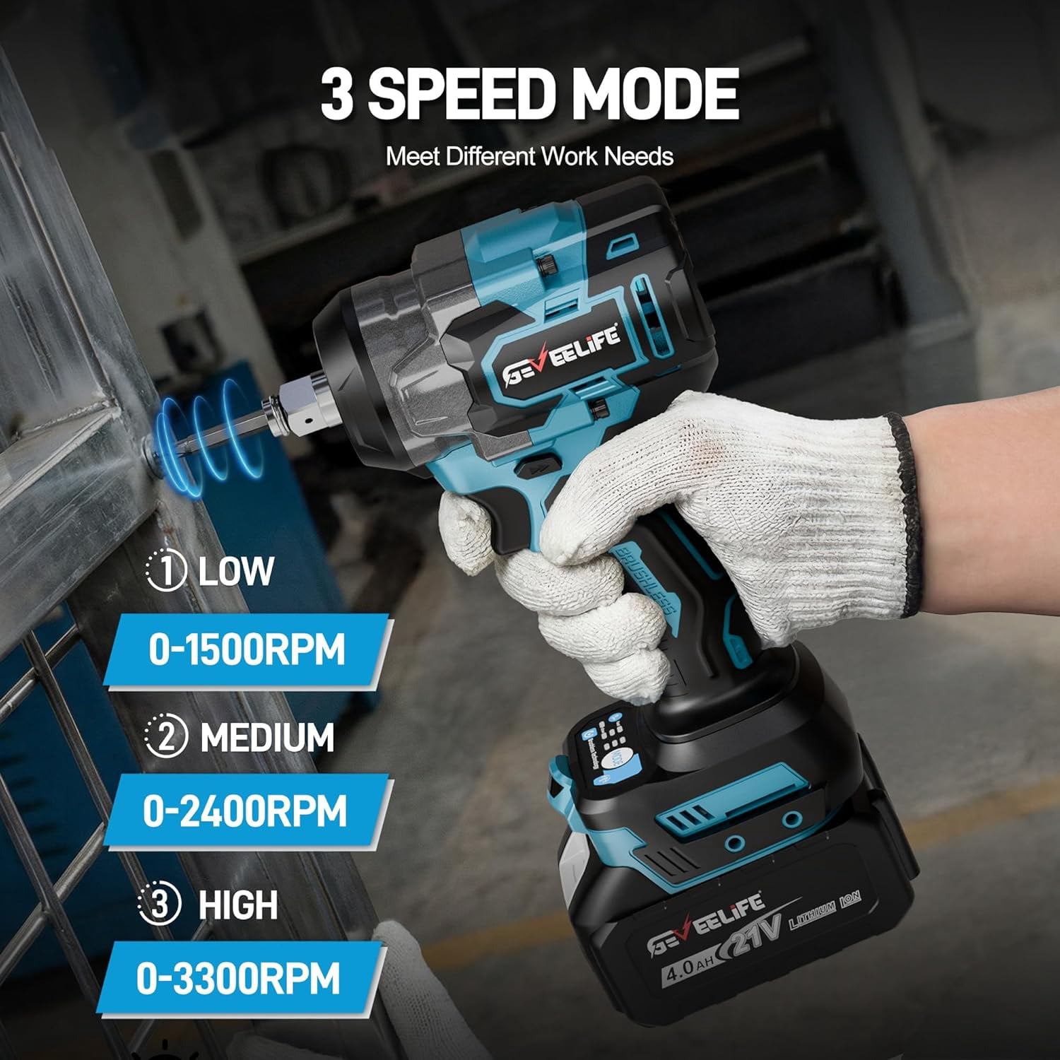 GEVEELIFE Cordless Impact Wrench 1/2 Inch Brushless Power Tool Set with 2 Batteries (480 ft-lbs, 3300 RPM) 46n8f