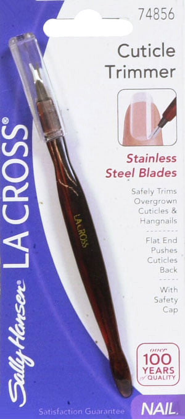 La Cross Cuticle Trimmer with Stainless Steel V-Tip and Pusher (1 Count) xndwx