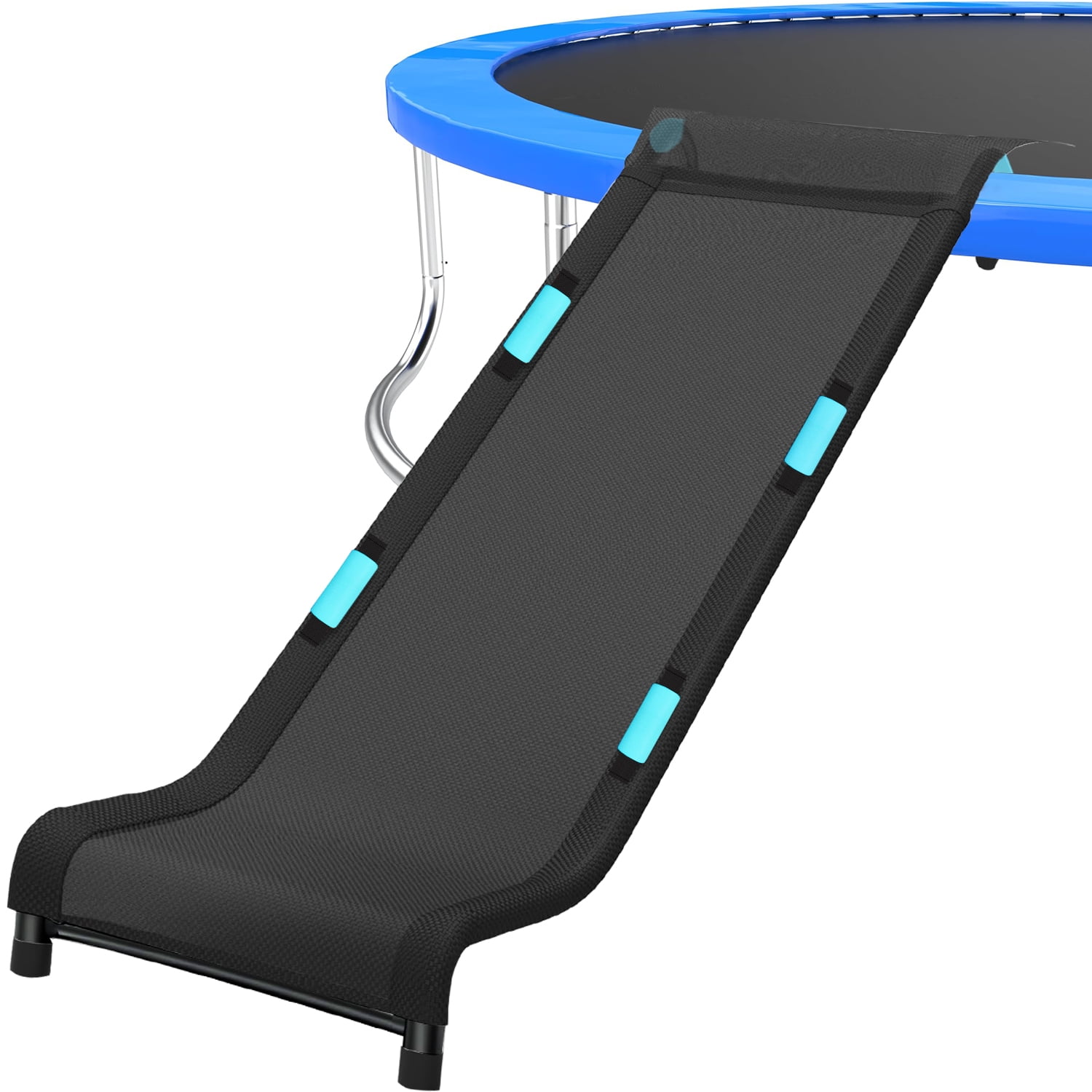 ROMUCHE Trampoline Slide and Ladder Attachment with Safety Handles (Black, 60 in x 20 in) loyu3