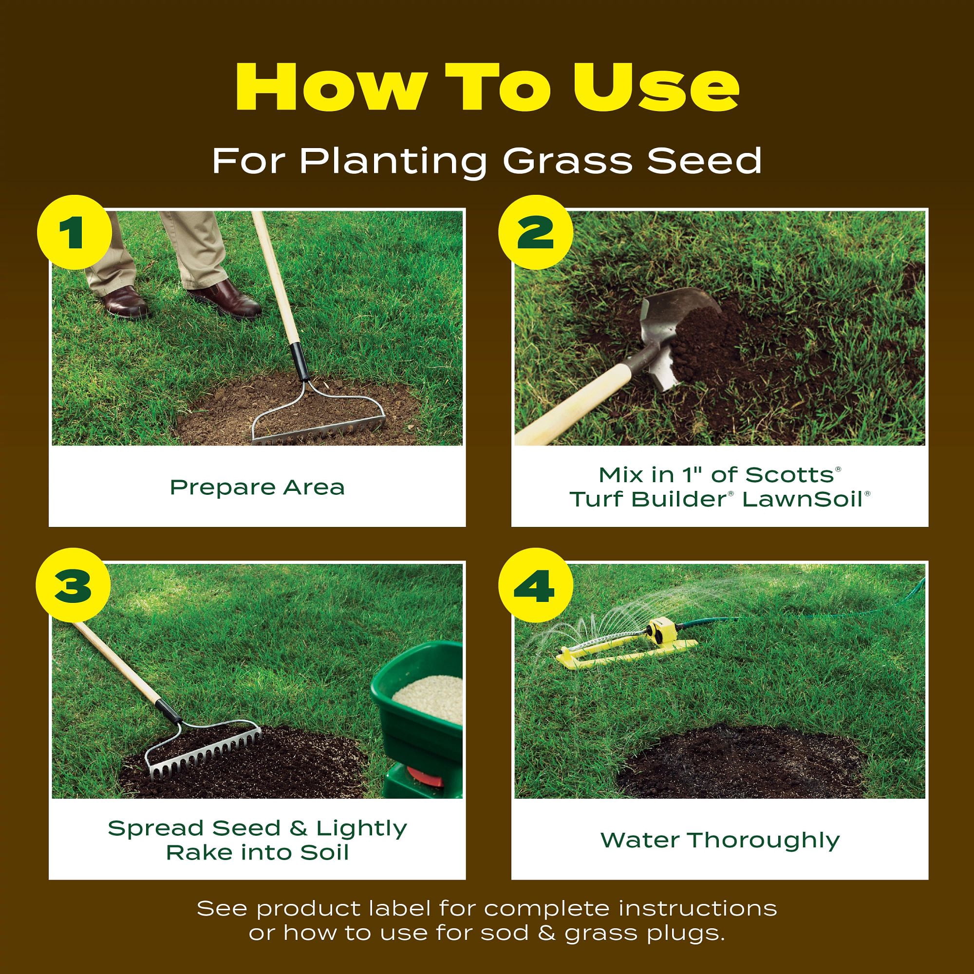 Scotts Turf Builder LawnSoil Fertilizer for Grass Seed Germination (1.5 cu. ft.) sq5bn
