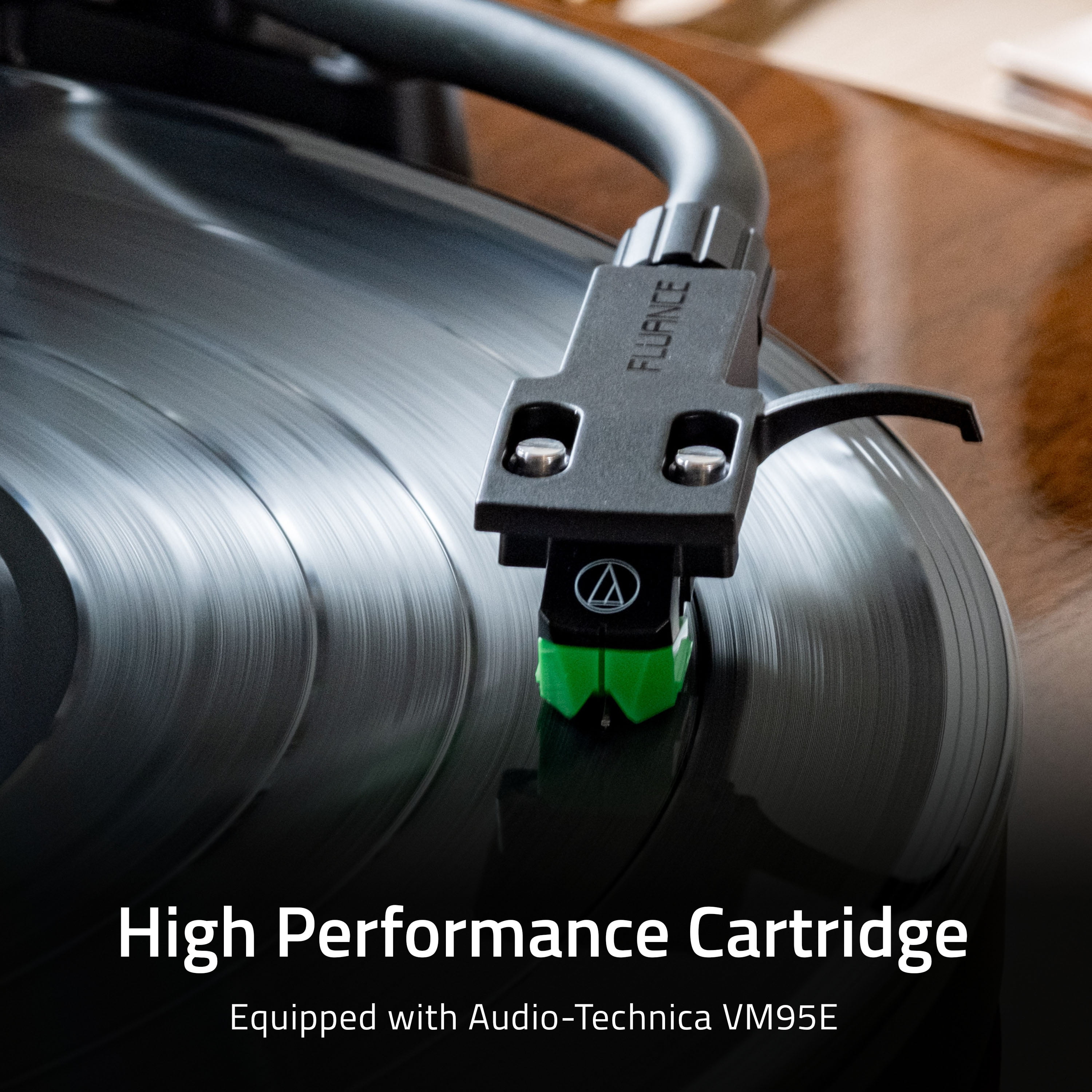 Fluance RT81+ Elite High Fidelity Vinyl Turntable Record Player with Audio Technica VM95E Cartridge and Built-in Phono Preamp (Piano Black) uyngf
