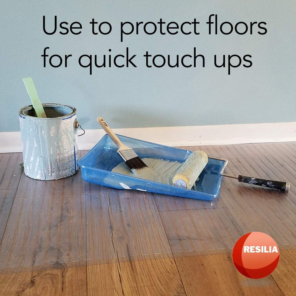Resilia Clear Vinyl Floor Runner Protector for Hardwood and Tile (Clear, 27 in x 6 ft) 894ni