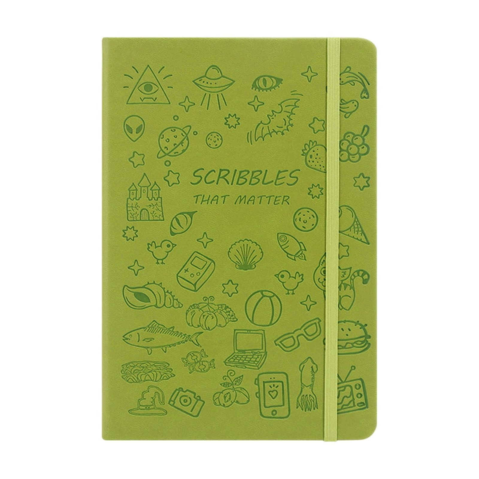 sruoe A5 Spiral Journal Notebook, Leather Hardcover Planner for Daily Writing and Office Notes (Green, 8.3 in x 5.8 in) 2miht
