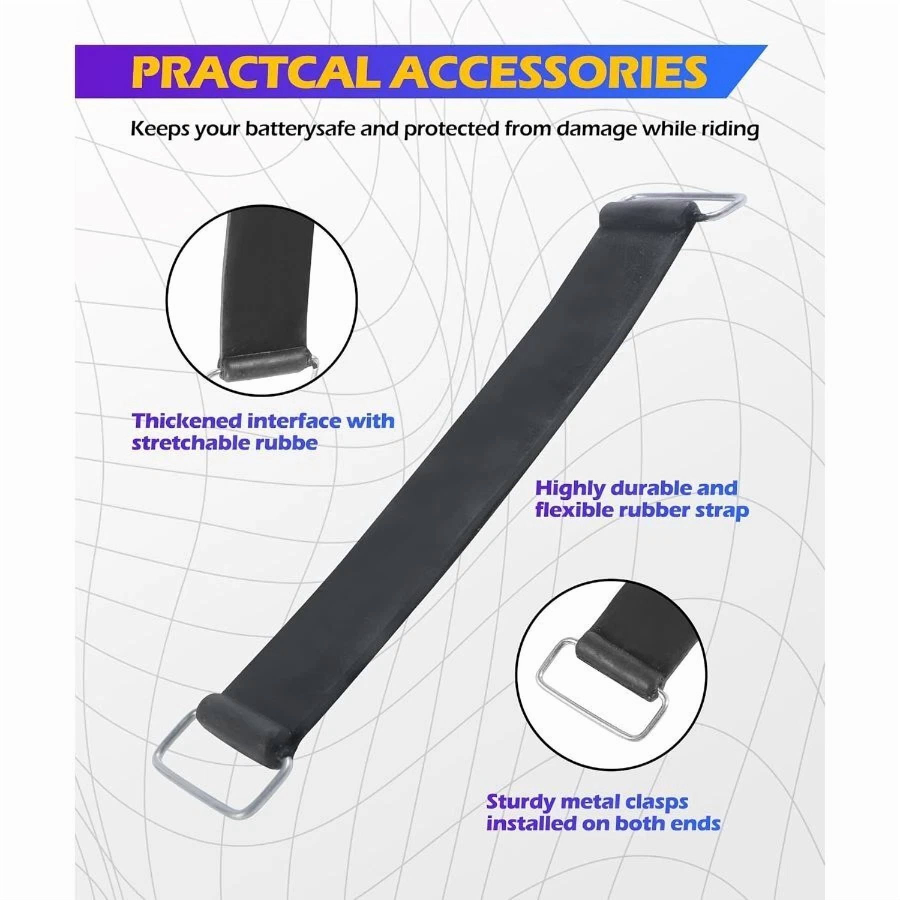 Rhea Battery Strap Hold Down for Automotive and Motorcycle (Black, 12 in) 9ewy5