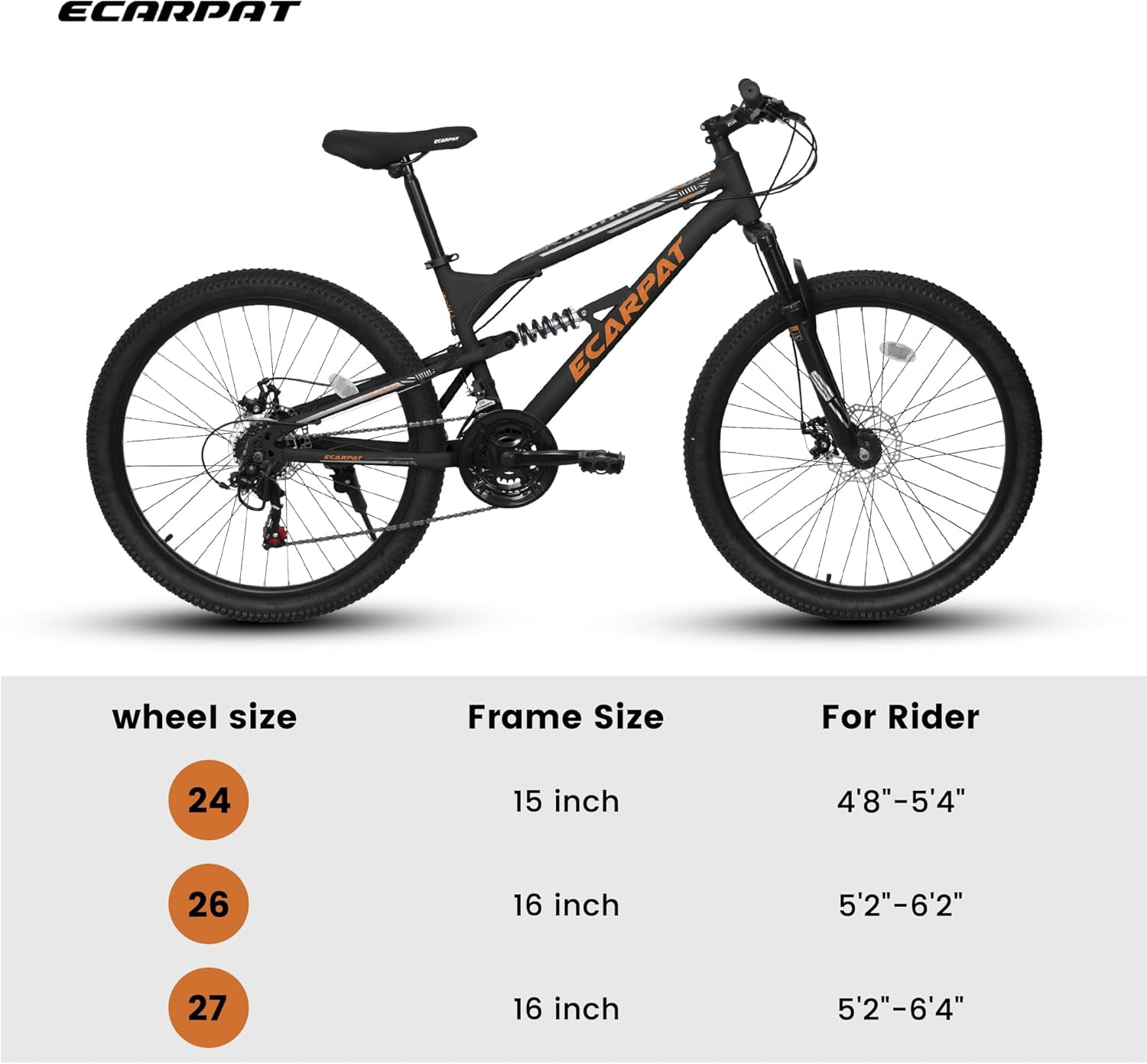 Ambifirner 26 in Mountain Bike, 21-Speed Steel Frame MTB with Dual Disc Brakes and Shock Absorbing Fork (Blue, 26 in) sg7o5