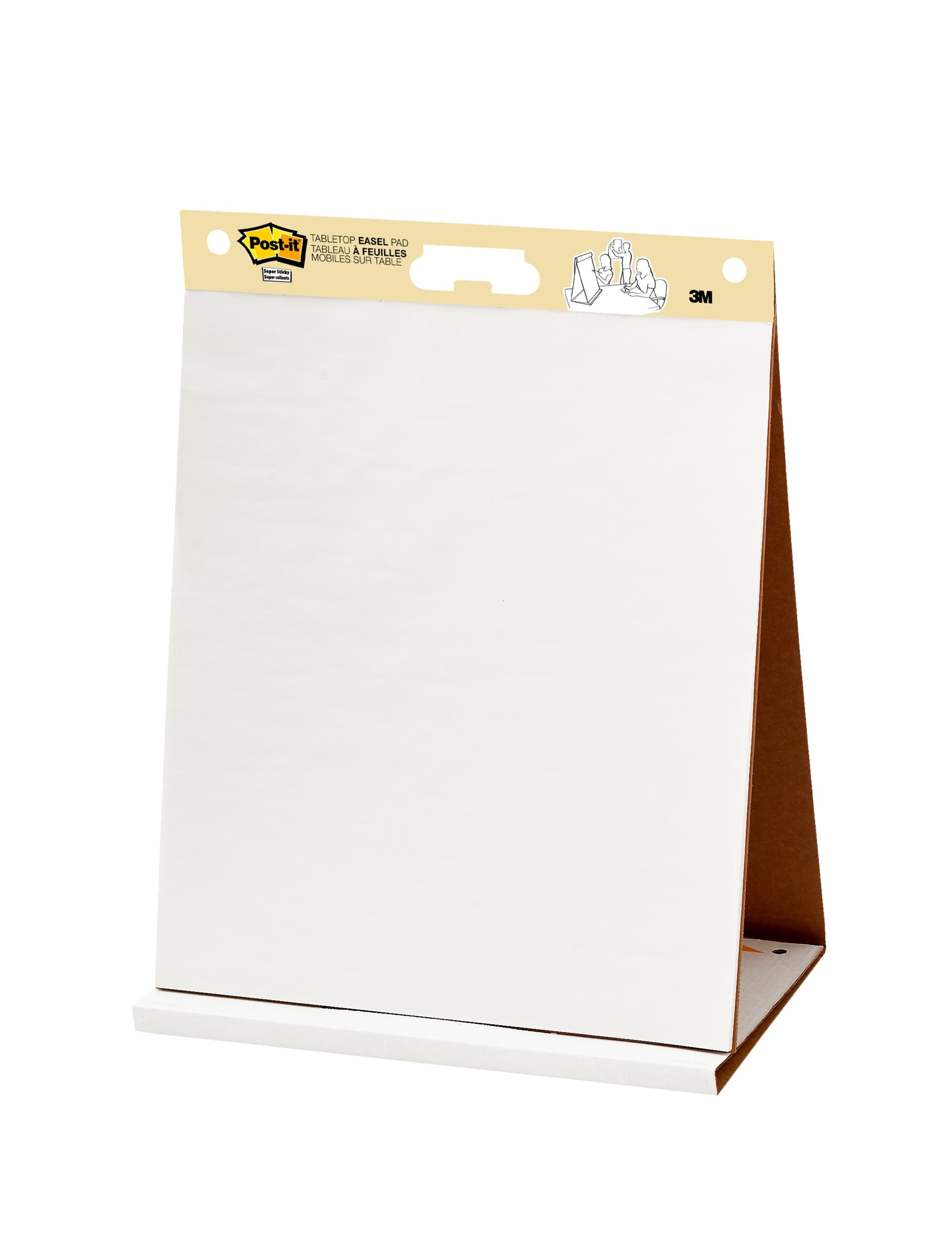 Post-it Self-Stick Tabletop Easel Pad, Unruled, Bleed-Resistant White Sheets (20 in x 23 in, 5 Pack) nu2gb