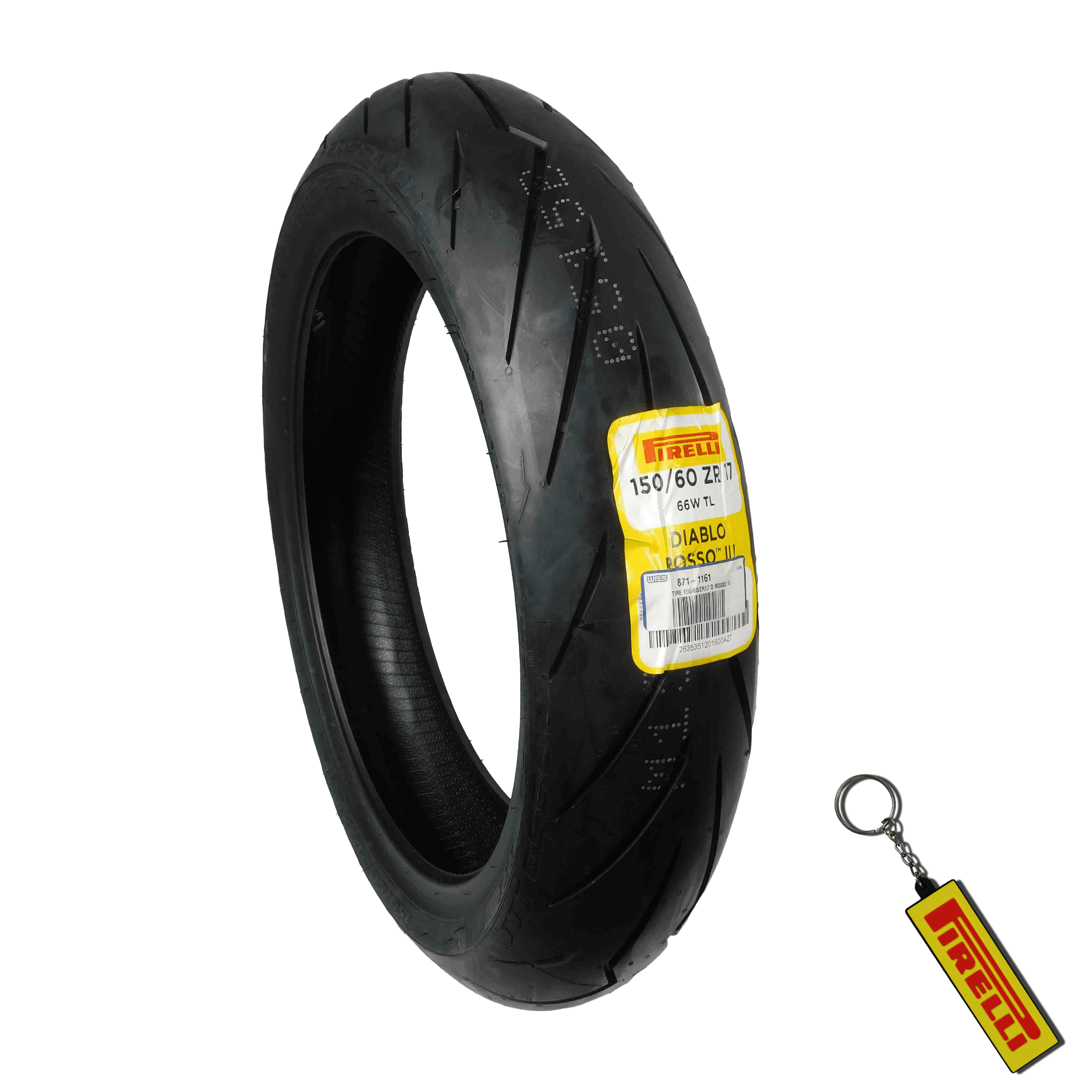 Pirelli Diablo Rosso III Rear Motorcycle Tire (Black, 150/60ZR17) 8x4ae