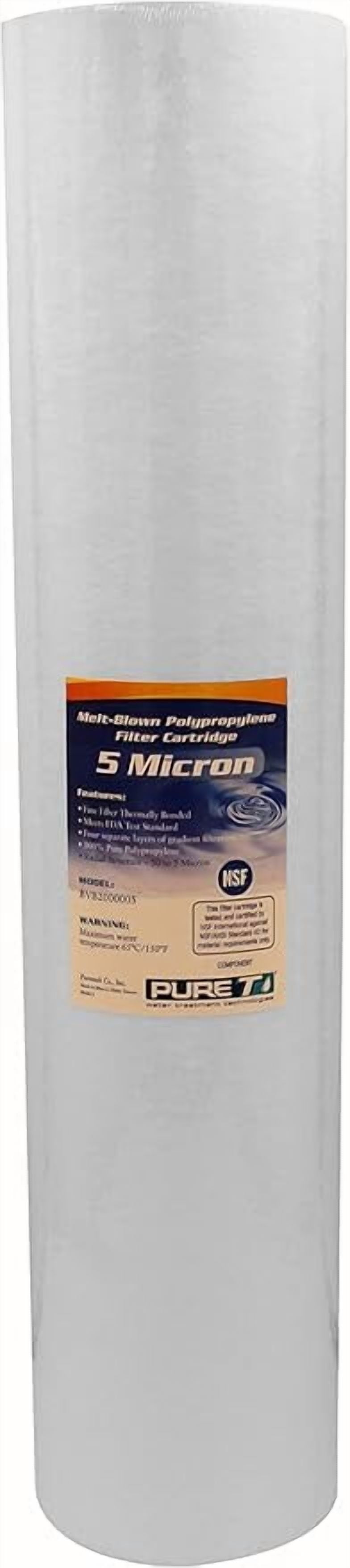 Pure T Water Sediment Filter Cartridge (5 Micron, 20 in x 4.5 in) 45hhd