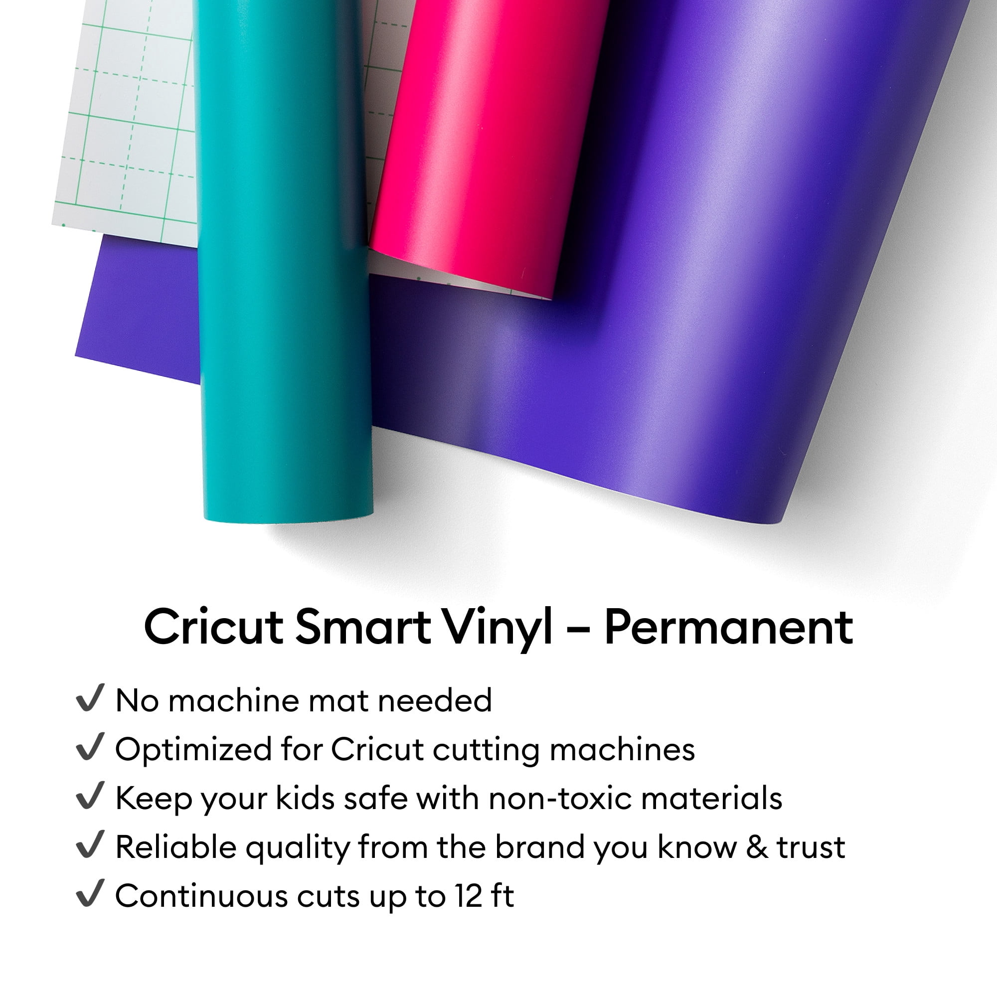 Cricut Smart Vinyl Permanent Adhesive Craft Material (Black, 13 in x 12 ft) ulo9g