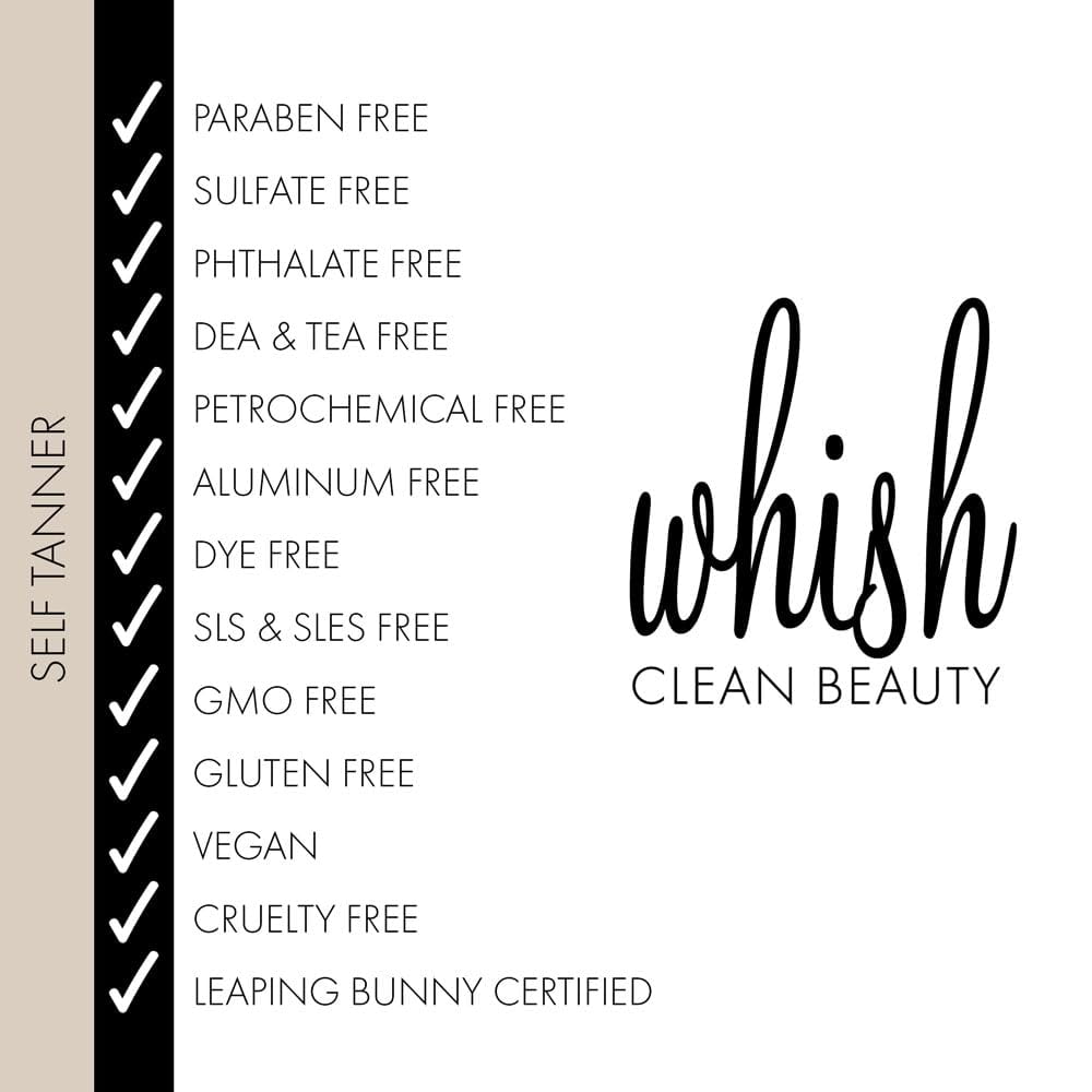 Whish Self Tanner Coconut Milk, Streak-Free Natural Firming Lotion (5 oz) lrd2l