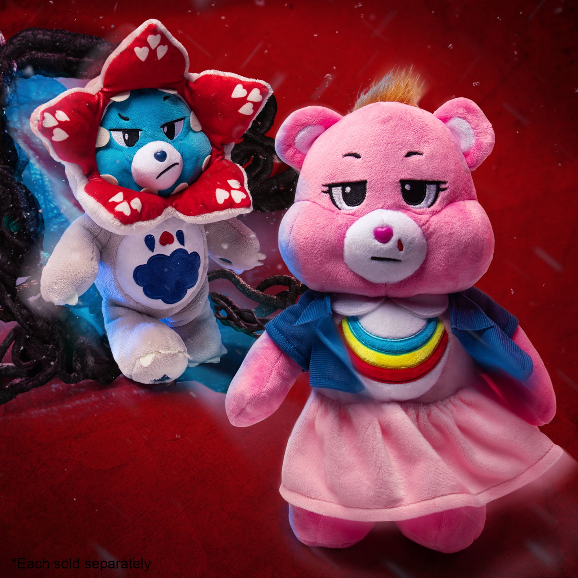 Care Bears x Stranger Things Grumpy Bear Demogorgon Plush Toy (Multicolor, 12 in) 4e1dv