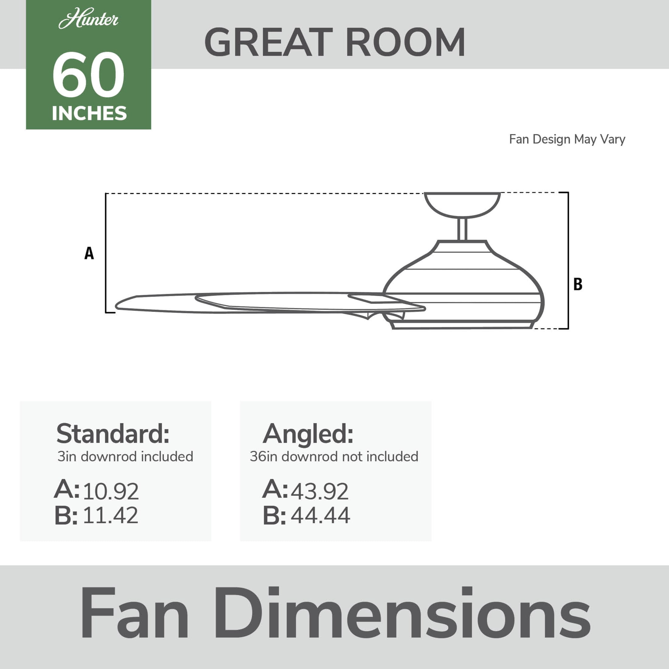 Hunter Mosley Indoor/Outdoor Ceiling Fan with Wall Control (Premier Bronze, 60 in) 3yakt