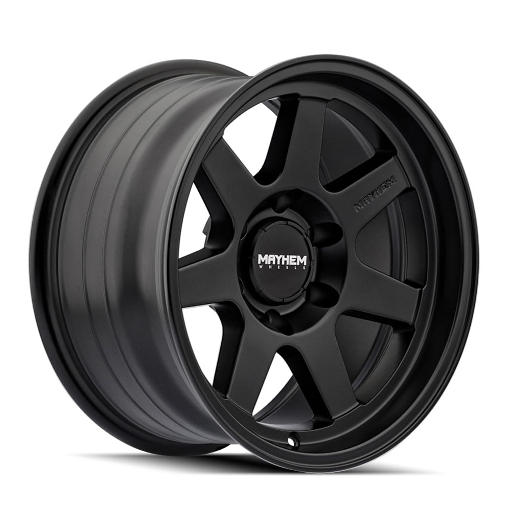 Mayhem Convoy Satin Black Wheel (17x9 in, 6x5.5 Bolt Pattern, -6mm Offset) lrzdh