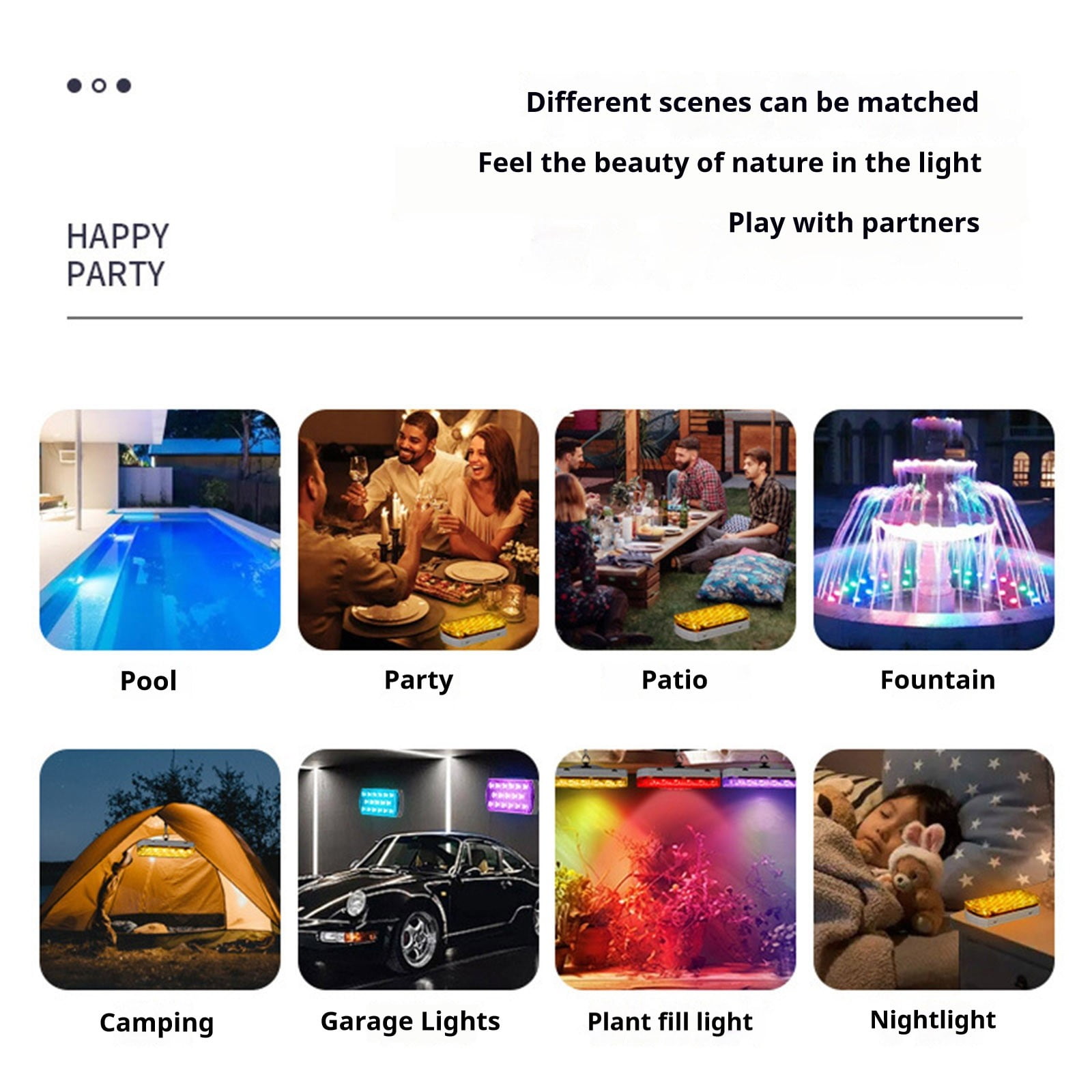 WOHSAO Rechargeable Submersible LED Pool Lights, Waterproof Underwater Lighting with Remote Control (Multi-Color, 1 Pack) 7fxk4