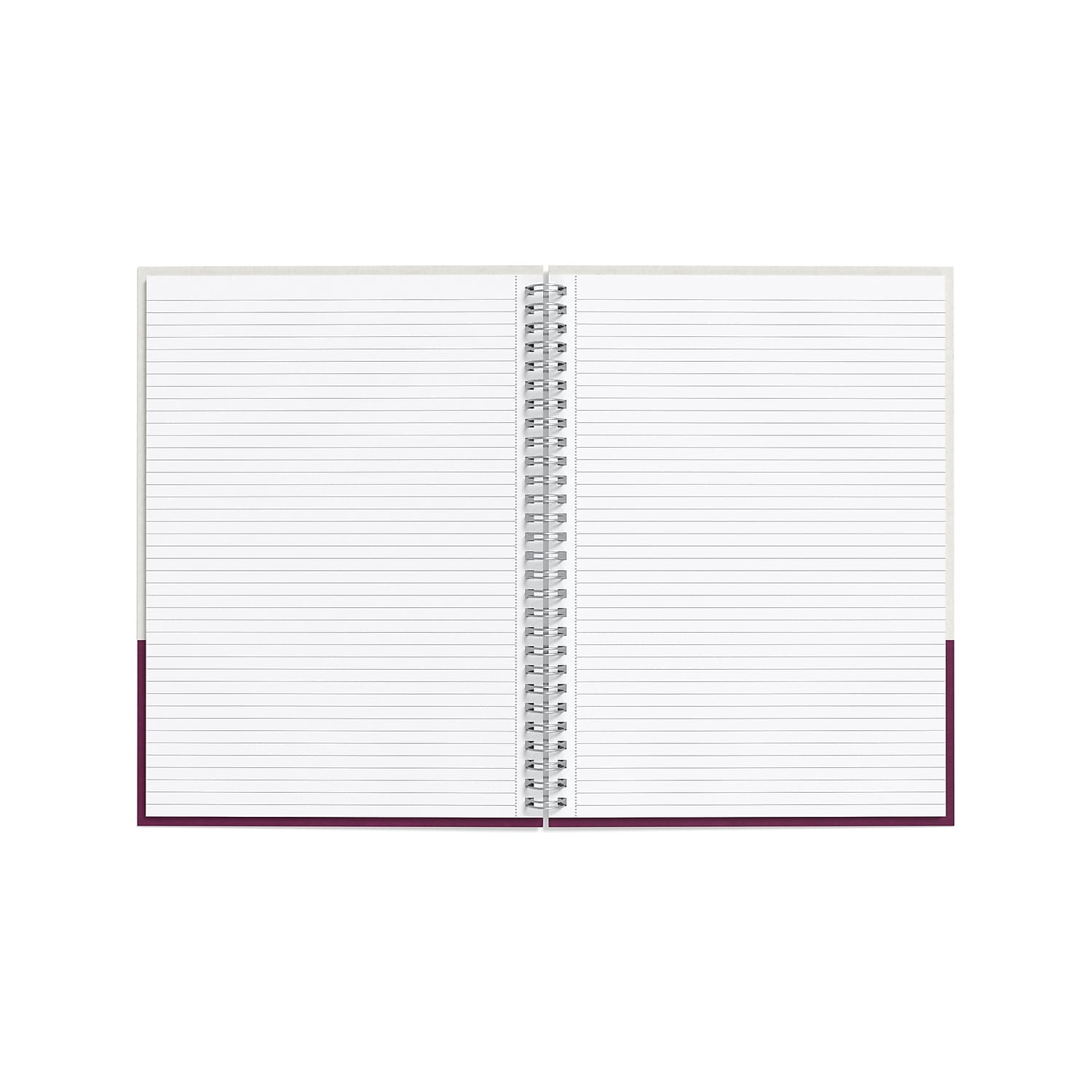 WorkLife Brands TRU RED Hard Cover Ruled Notebook (Gray/Purple, 6.5 in x 9.5 in) 95z4w