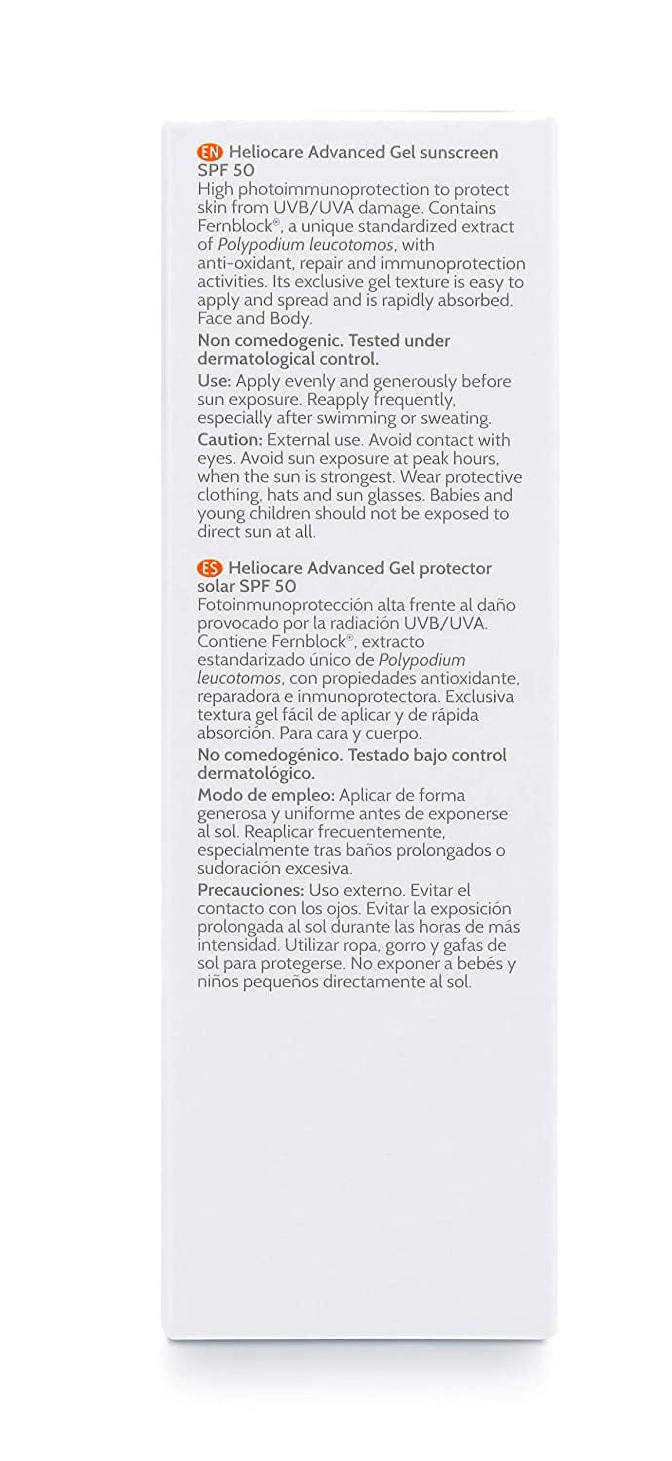 Heliocare Advanced Gel Sunscreen SPF 50 Broad Spectrum Protection (1.69 fl oz) y9yig - Image 2