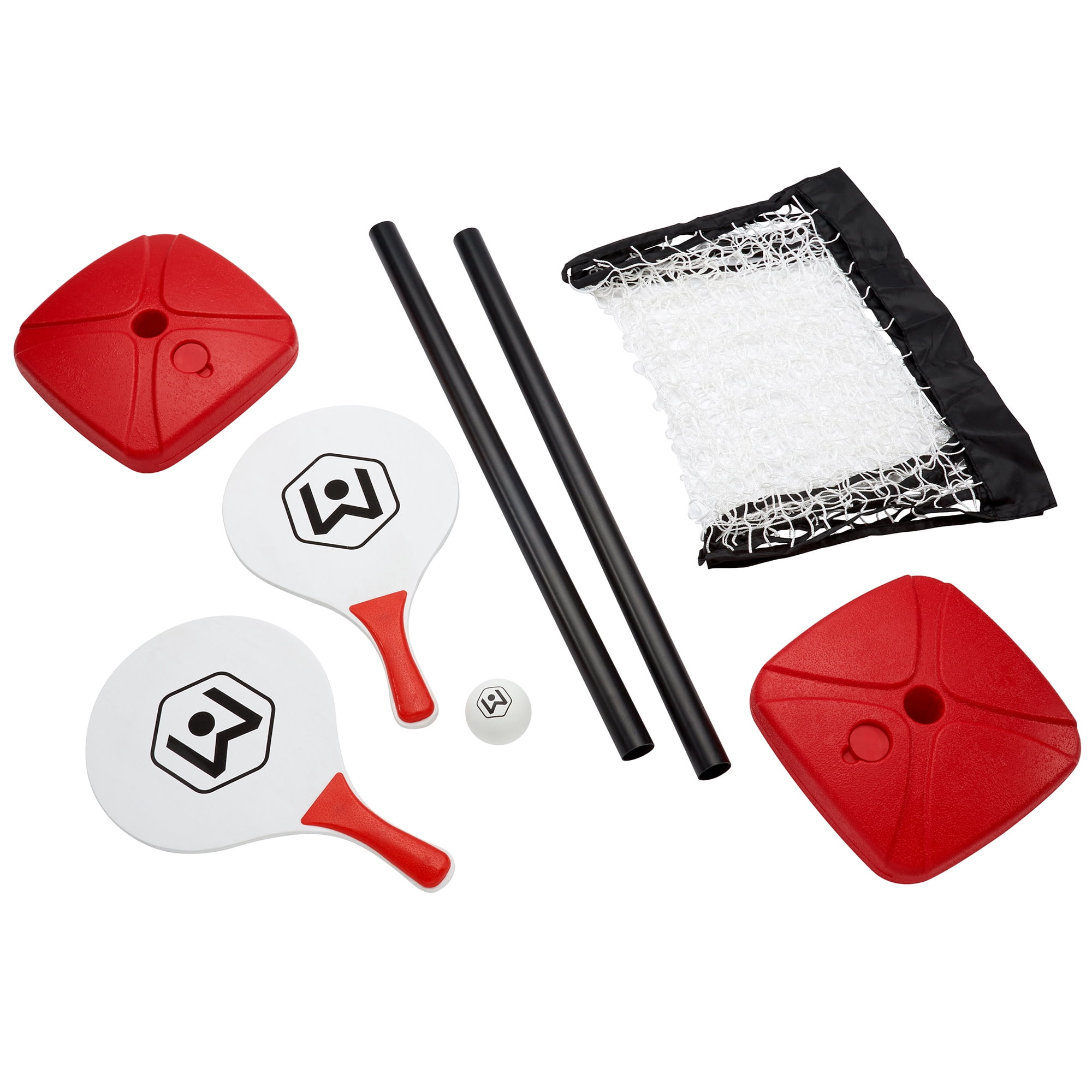 Wicked Big Sports Paddle Battle Set Oversized Outdoor Pickleball and Ping Pong Game Kit (2 Player Set) 6dxeg