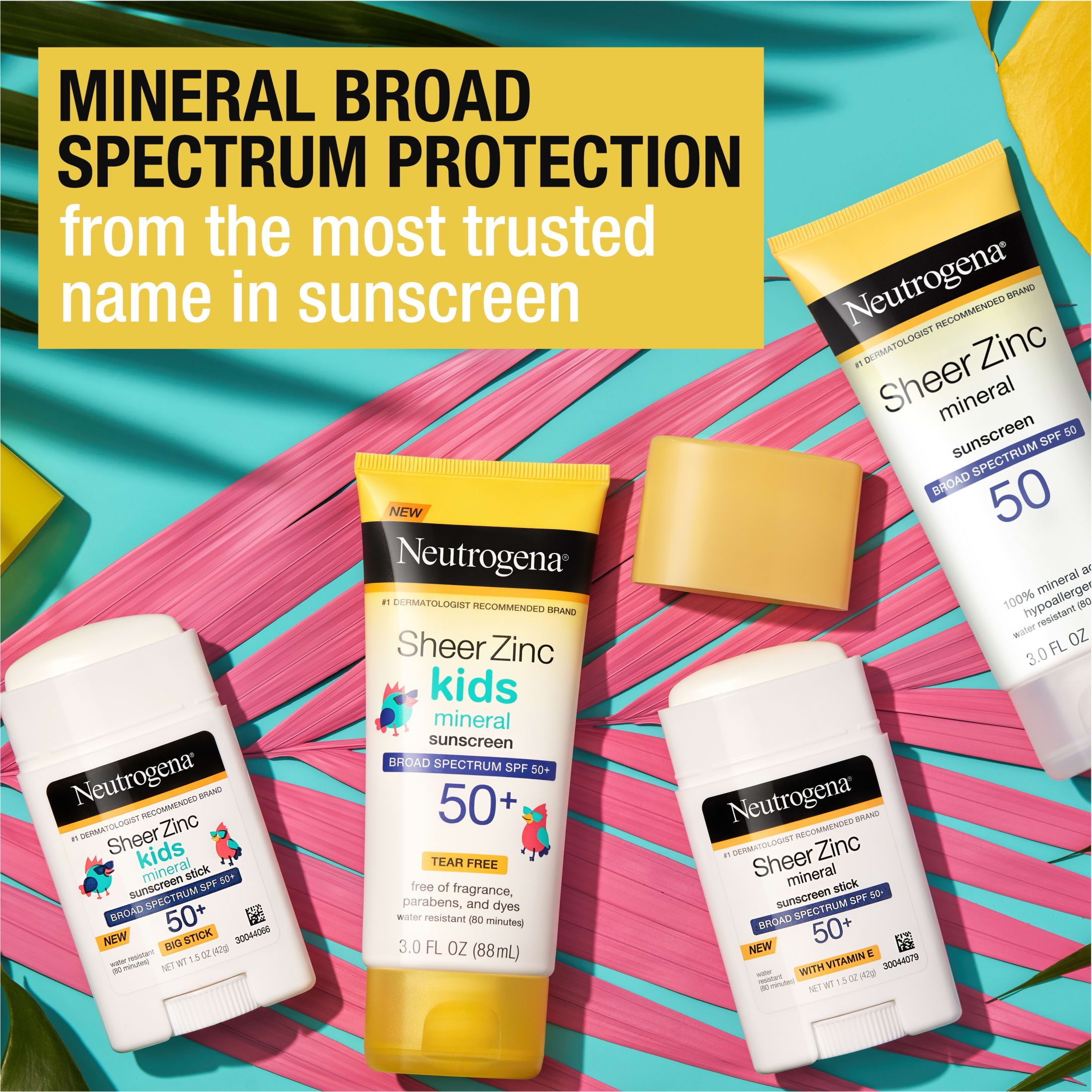 Neutrogena Sheer Zinc Dry-Touch Mineral Sunscreen Lotion with Broad Spectrum SPF 50 (3 fl oz) lwwjz