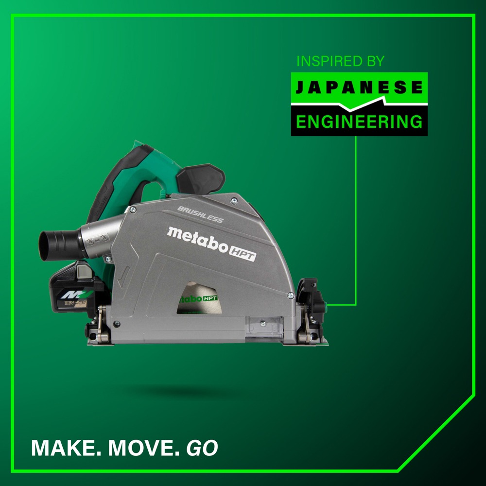 Metabo HPT C3606DPAM 36V MultiVolt Brushless Cordless Track Saw Kit (6-1/2 in, 4 Ah) j7546