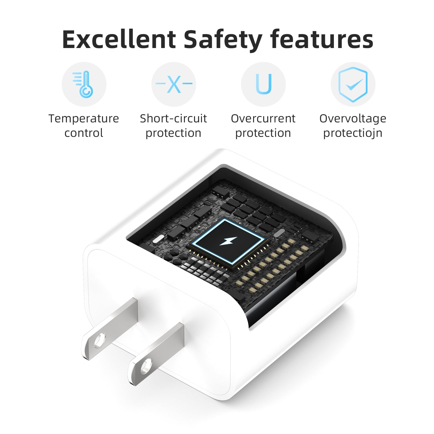 looyotul 20W USB C PD Fast Wall Charger with 6ft USB C to C Cable for iPhone 15/16/17 Series and Android (White, 1 Pack) 9xczu