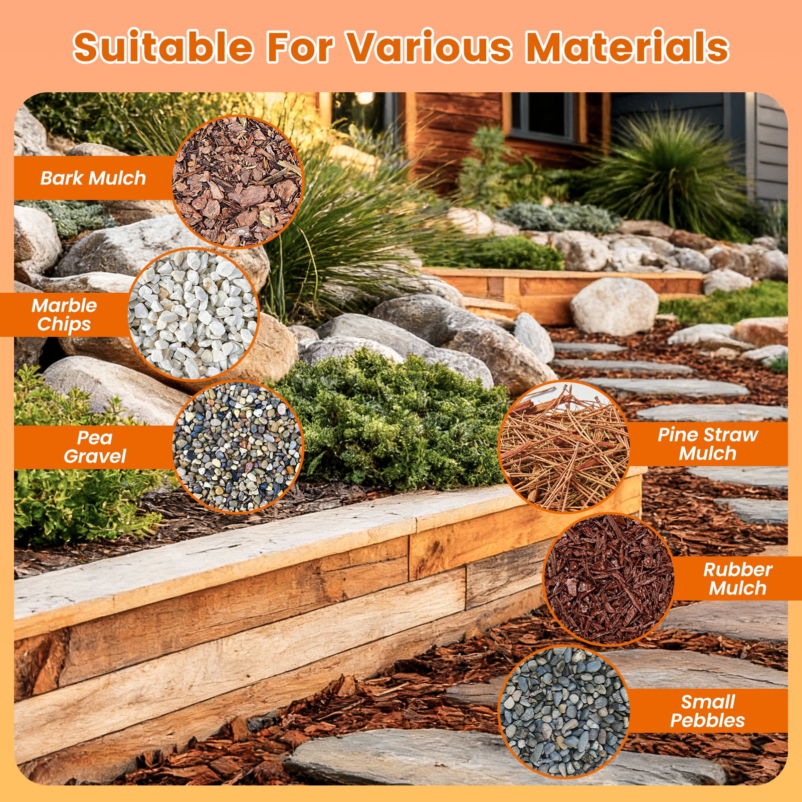Bond Craftor Mulch Glue, Landscape Gravel Binder for Garden Walkways (Clear, 1.1 gal) mtw3a