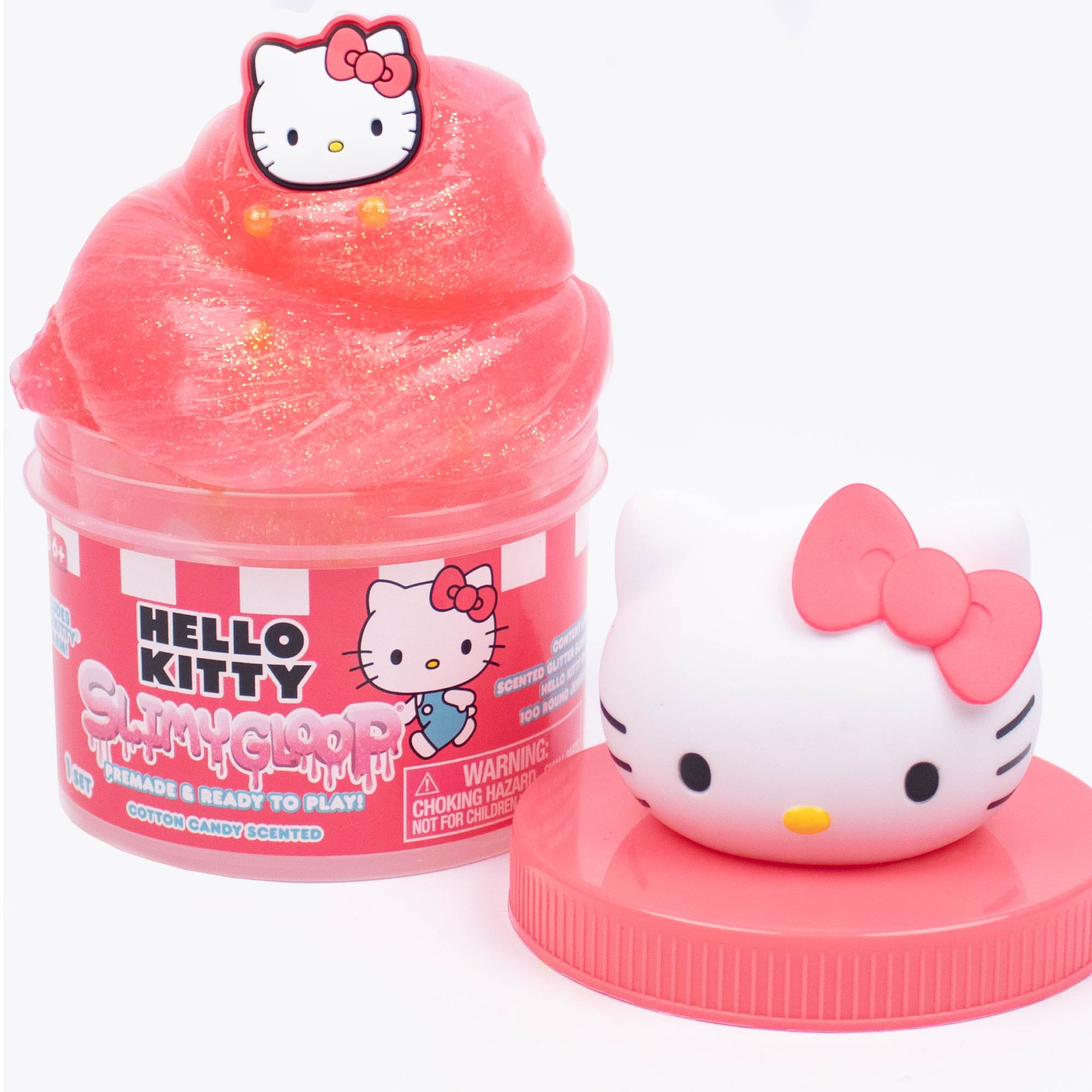 Hello Kitty SLIMYGLOOP Sensory Slime Set with Charm and Beads (Red and White, 8 oz) 4ikv3
