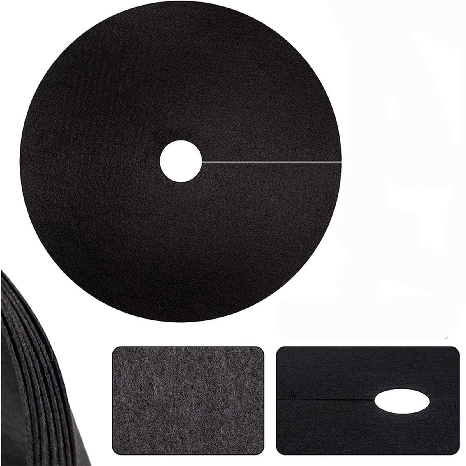 CuddleThreads Reusable Tree Mulch Rings for Root Control and Weed Barrier (Black, 5.9 in Diameter) 607or