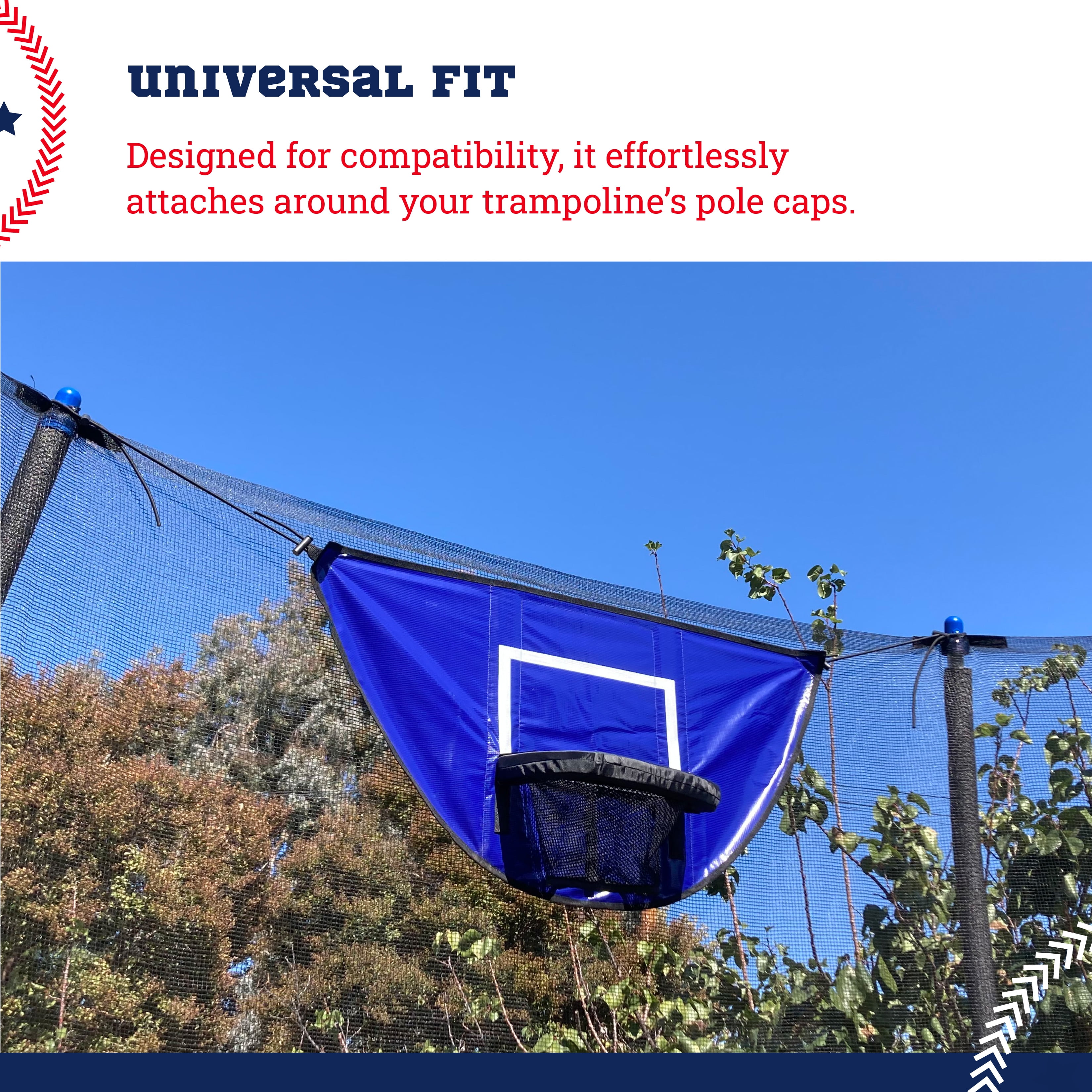 Botabee Trampoline Basketball Hoop Set with Mini Basketballs (Waterproof, Adjustable) vzvmg