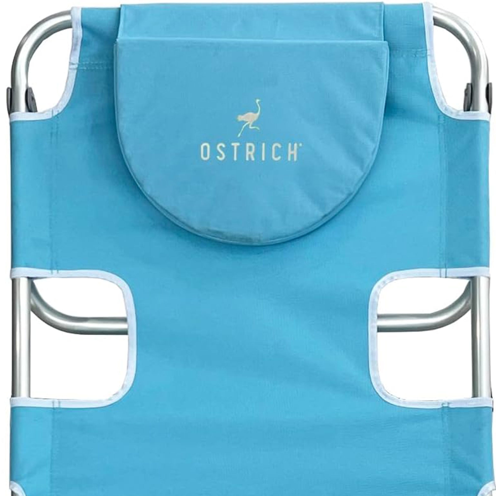 Ostrich Deluxe Backpacker Portable Beach Chair with Insulated Cooler Bag (Light Blue, 27.76 x 3.74 x 33.86 in) bt69j