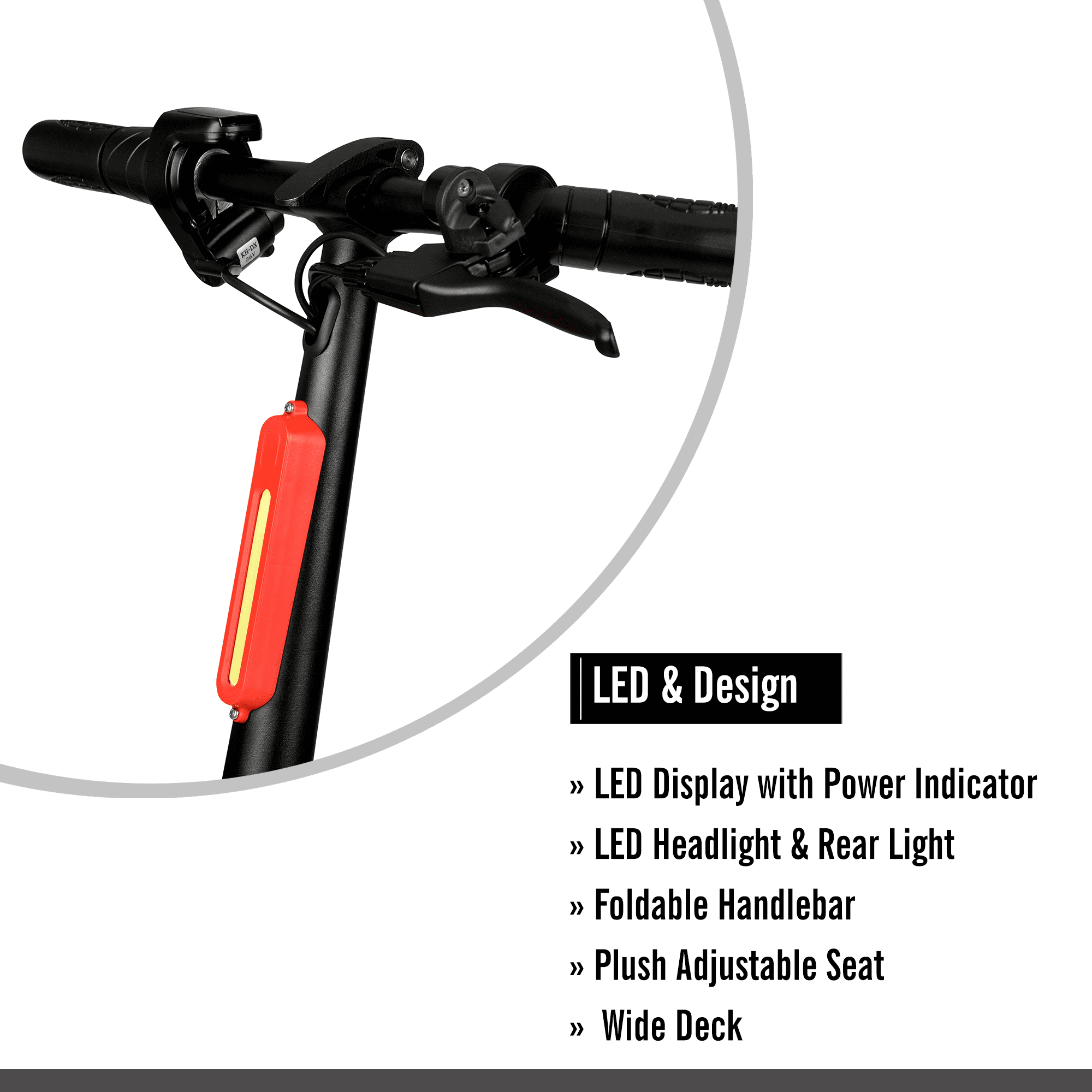 Hyper Toy Company Seated Electric Scooter, 250W Motor, Foldable Design (Black, 15 mph) np27n