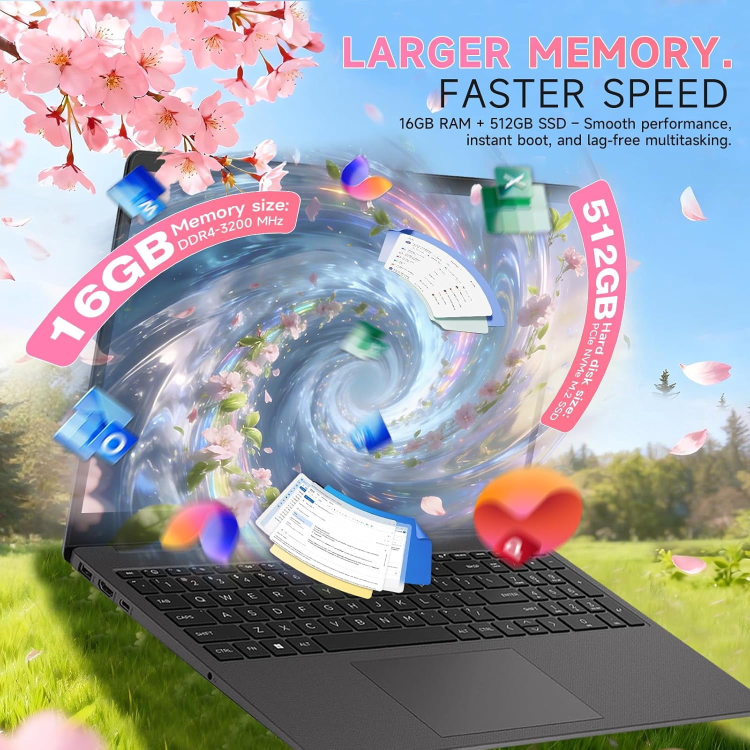HP 255 G10 Business Laptop (15.6 in FHD, AMD Ryzen 7 7730U, 16GB RAM, 512GB SSD, Windows 11 Pro, Black) bhvy2