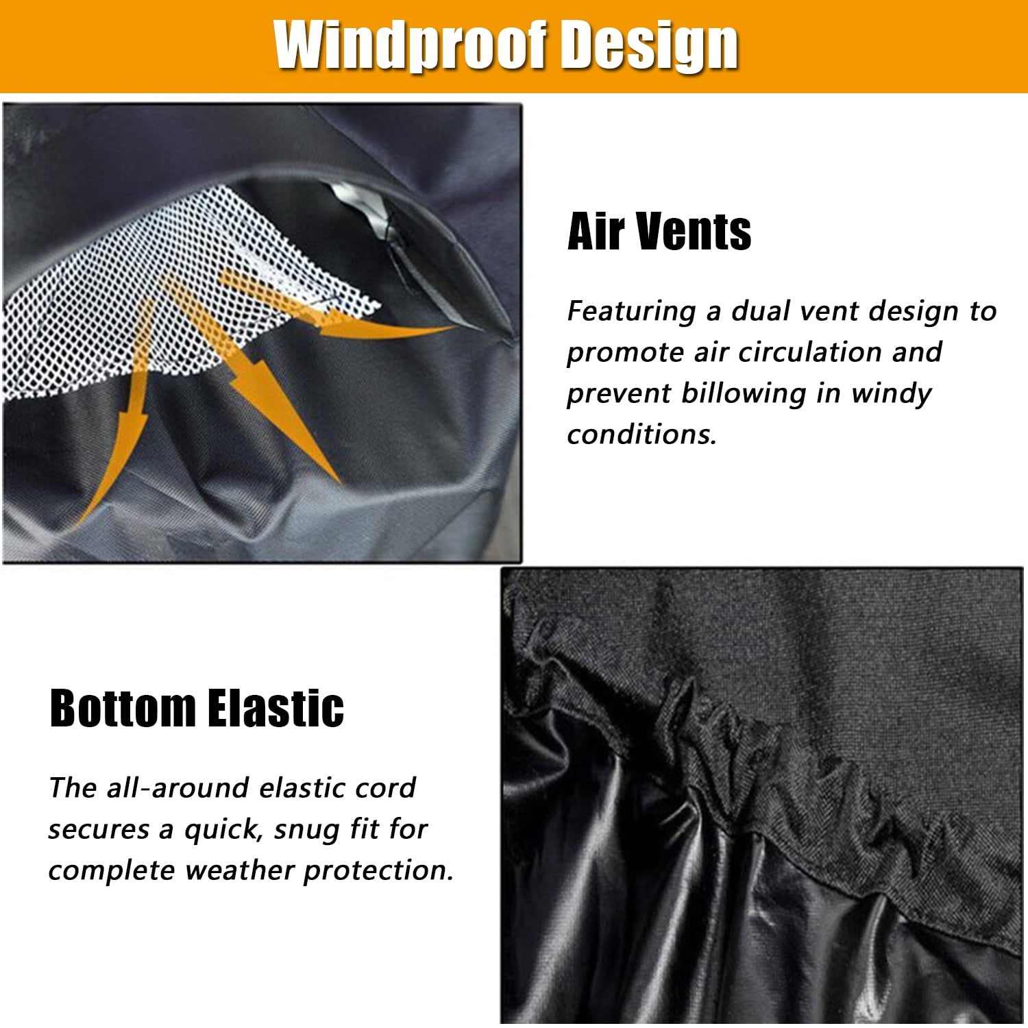 HOMEYA Riding Lawn Mower Cover, Heavy-Duty 600D Waterproof Tractor Protection with Drawstring (Black, 72 in x 54 in x 46 in) sl03o