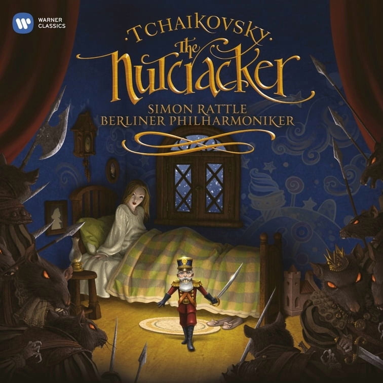 Warner Classics Tchaikovsky The Nutcracker Vinyl Record (Sir Simon Rattle, Berliner Philharmoniker, 12 in) tv4ub