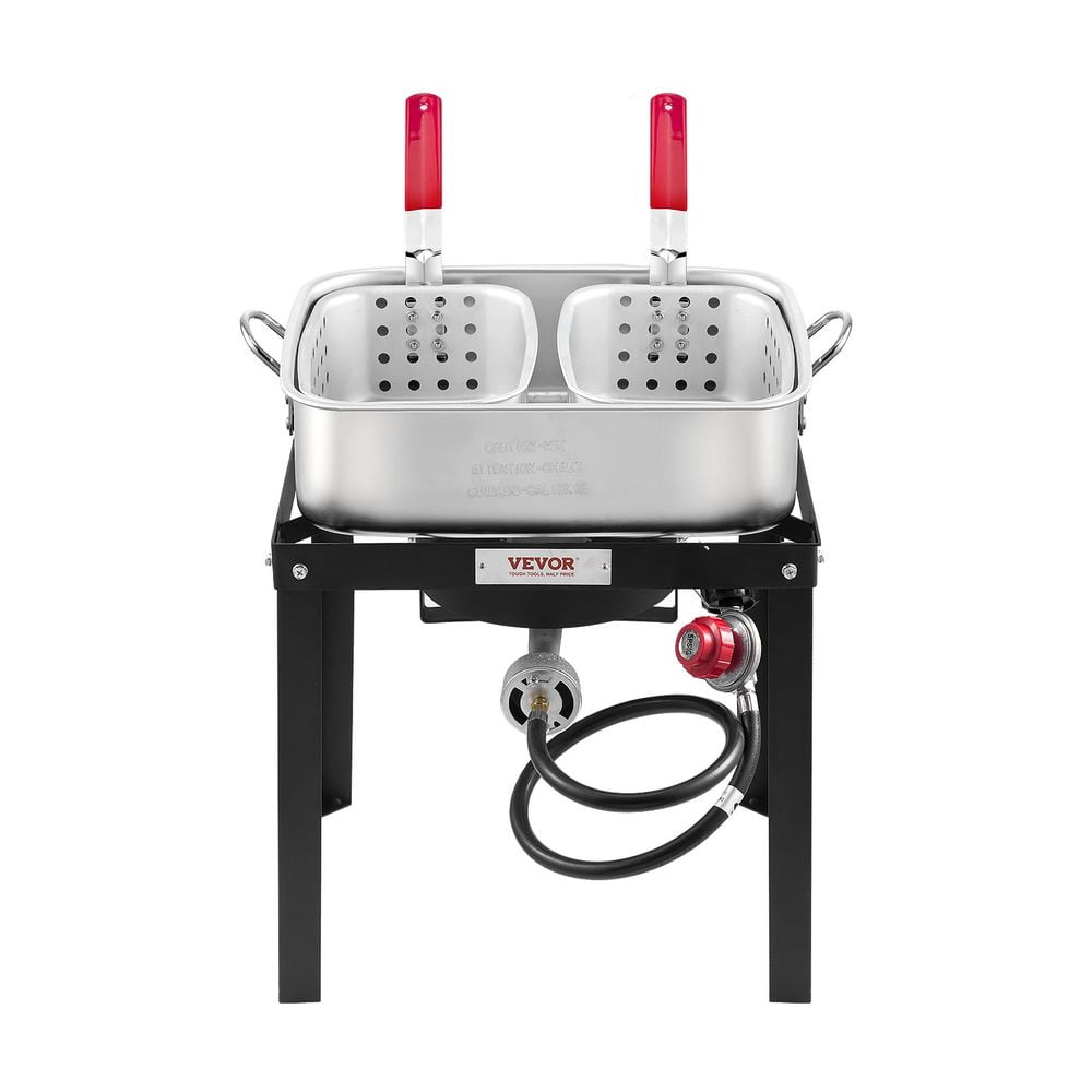 Outdoor Propane Deep Fryer Kit with 2 Baskets (18 Qt) 1p5ka