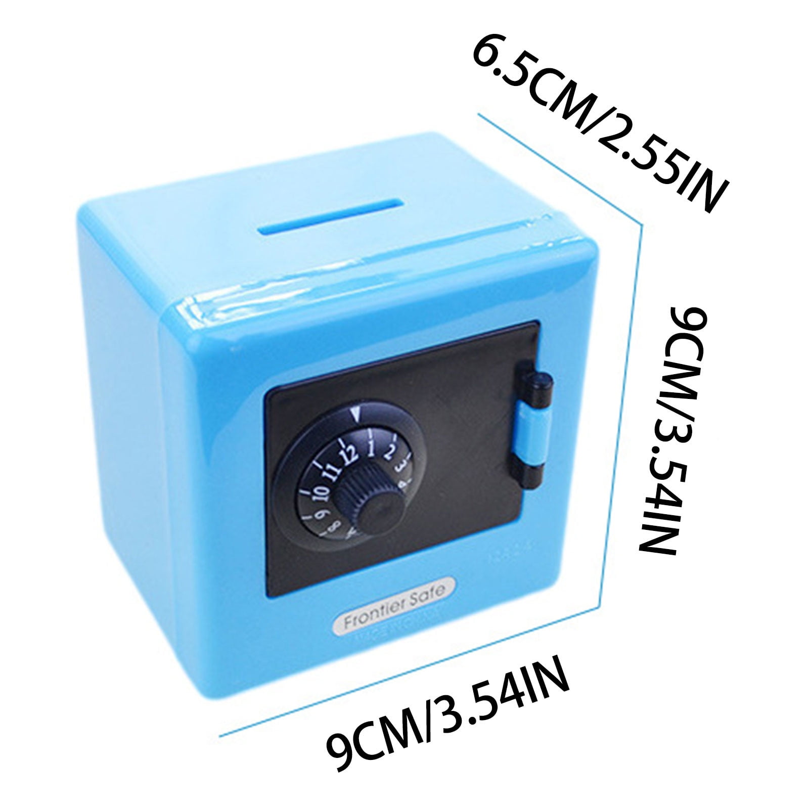 Elainilye Mini Safe Lock Box for Kids Personal Savings and Storage (Blue, 6 in x 5 in x 4 in) i4tnk