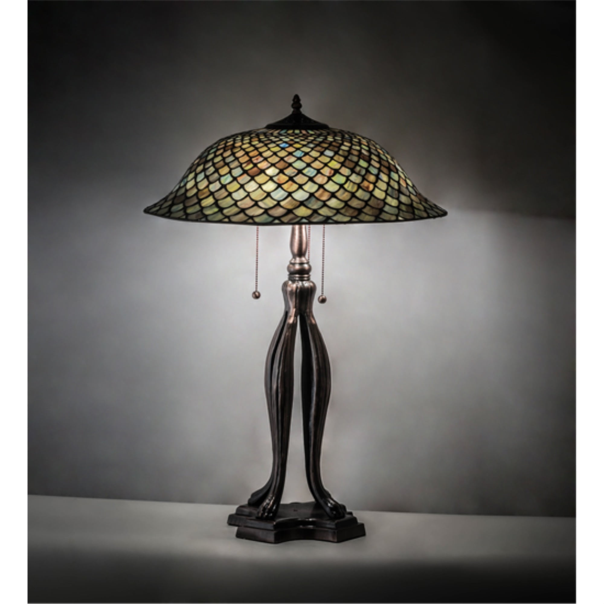 Meyda Fishscale Table Lamp Decorative Lighting (Amber, 30 in) qdt1d