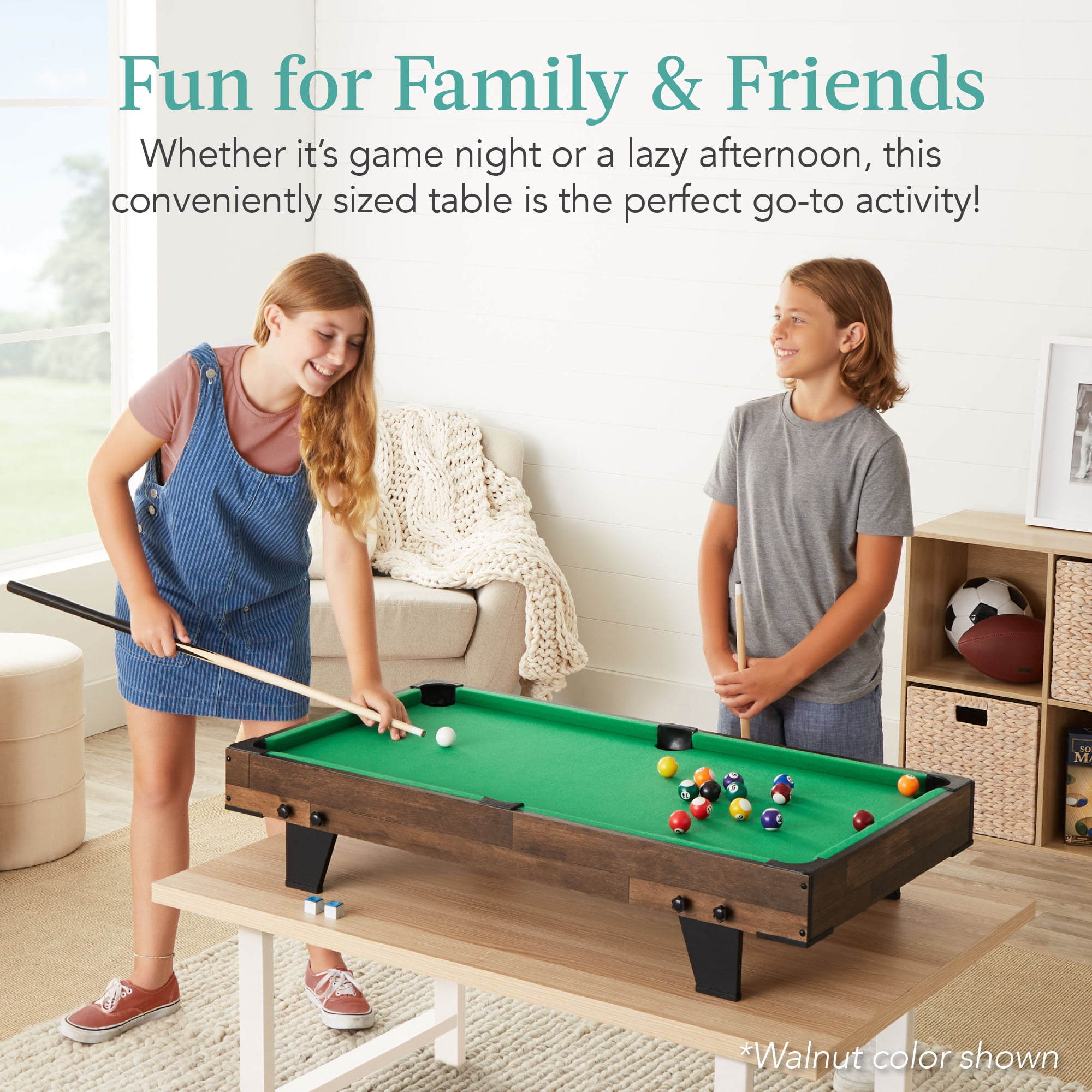 Best Choice Products Tabletop Billiard Table, Compact Pool Game Set with Accessories (Gray, 40 in) v7xdi