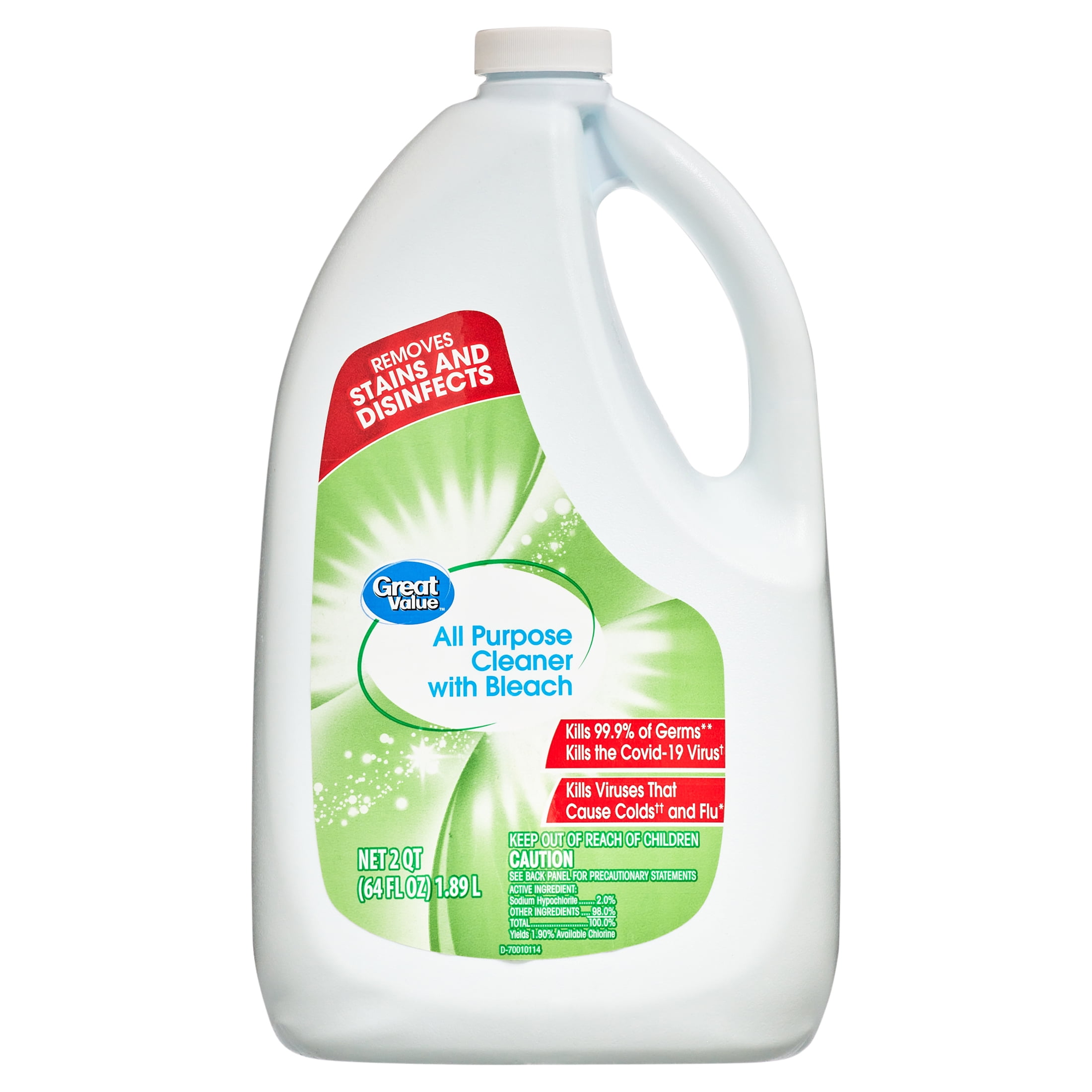 Great Value All Purpose Cleaner with Bleach Disinfectant Refill (64 fl oz) gfofs