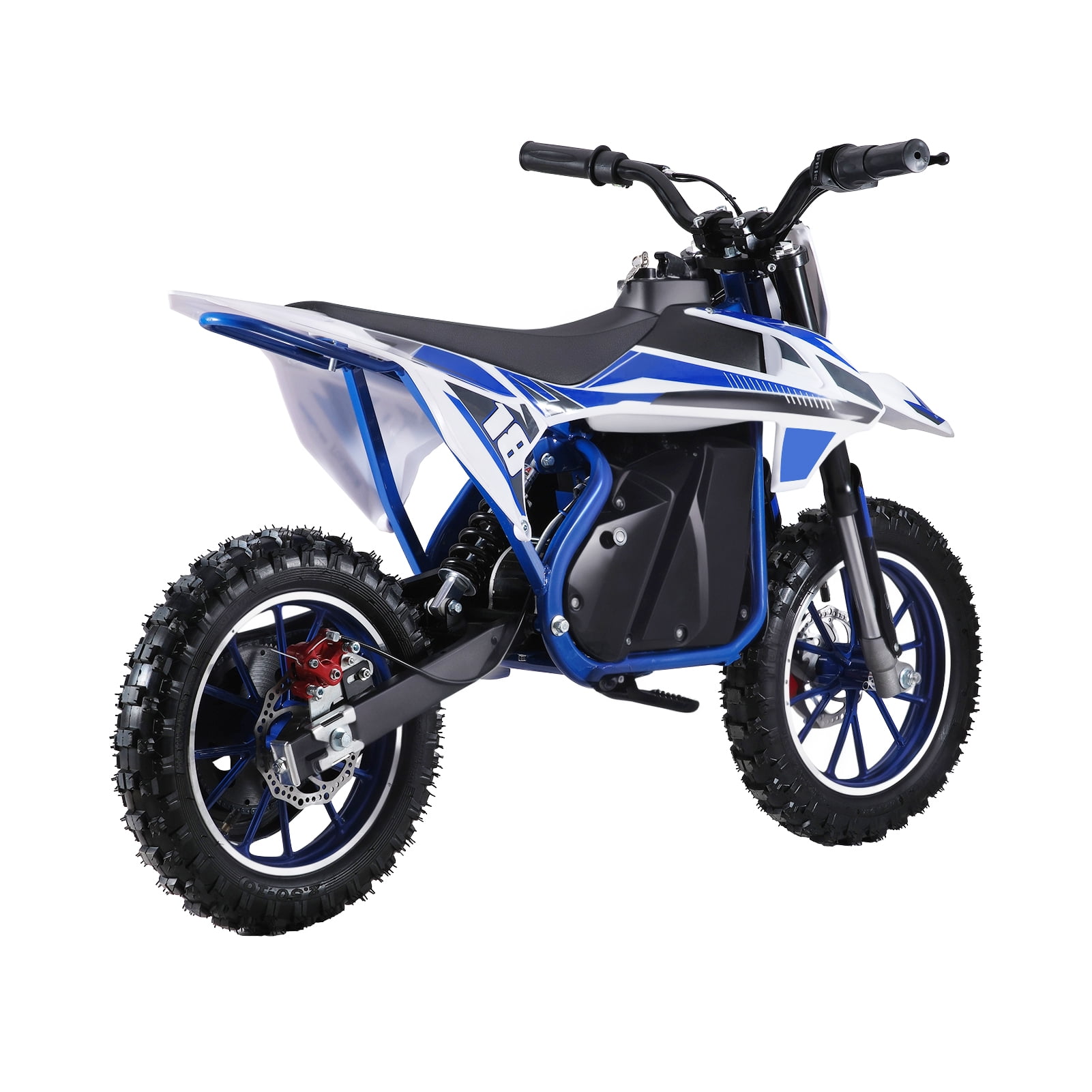 Fompes Electric Dirt Bike for Kids, 3-Speed Off-Road Motorcycle with 250W Motor (Blue, 10 in) ezdpb