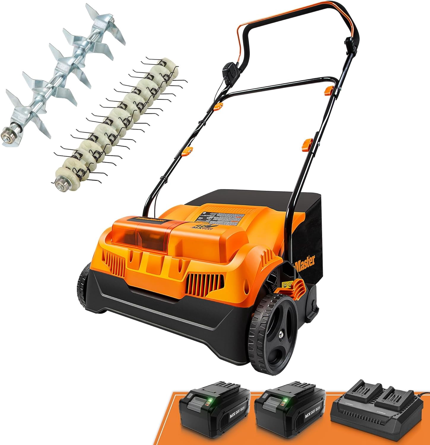 LawnMaster 48V MAX Brushless Cordless Scarifier and Dethatcher (Black, 16 in) ni4zh