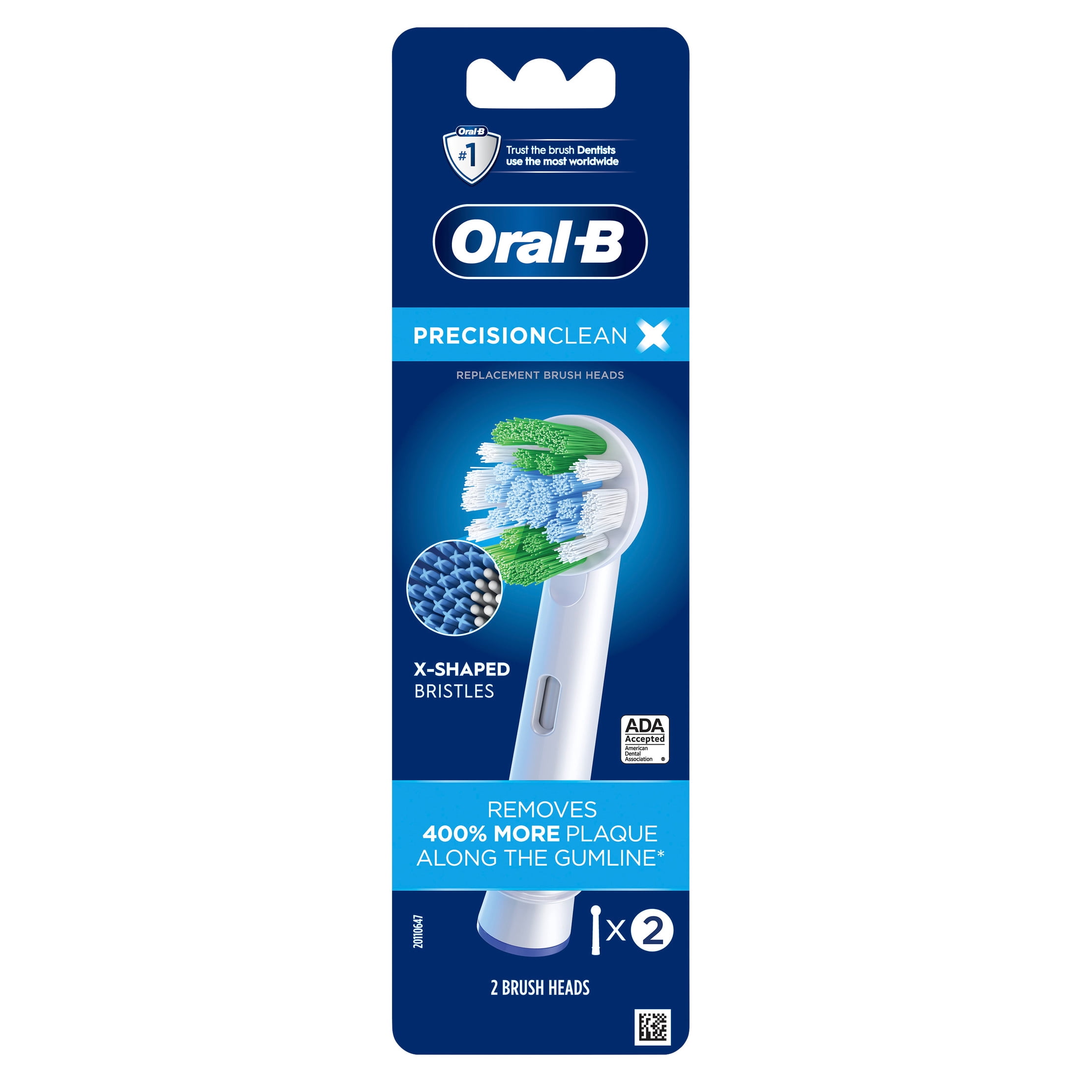 Oral-B PrecisionCleanX Electric Toothbrush Replacement Heads (White, 2 Count) z6gcy